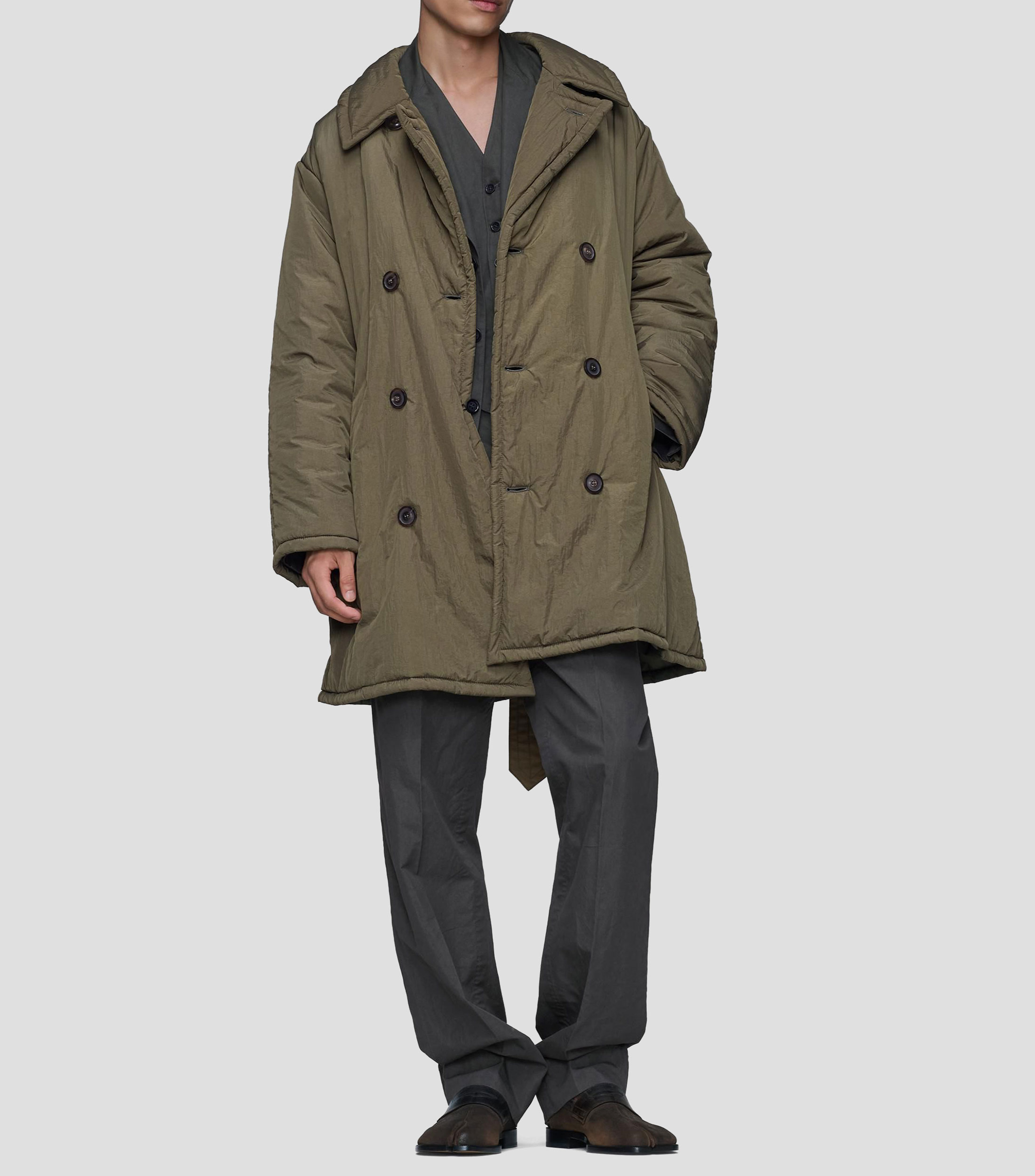 Abrigo largo con botones Hombre