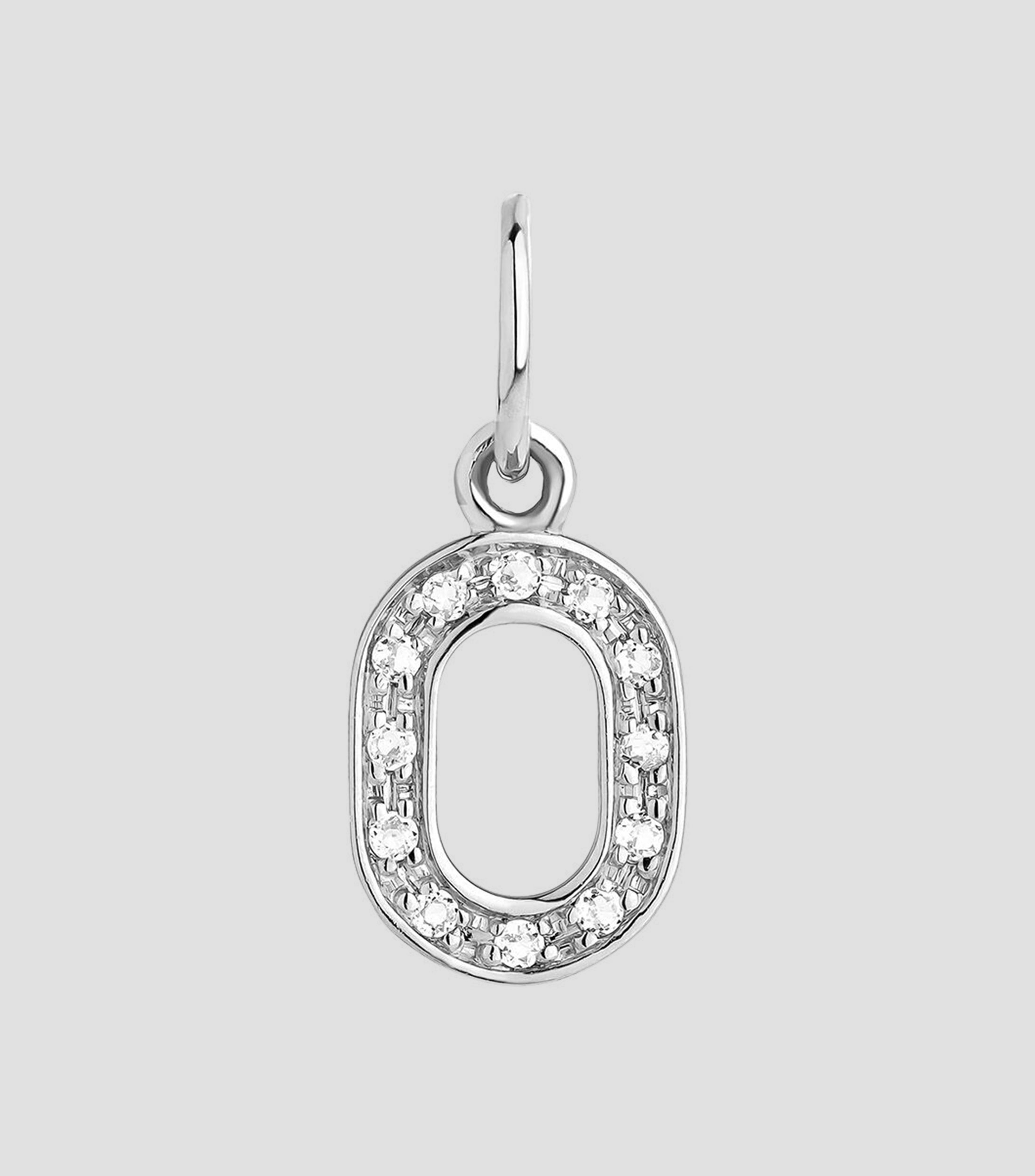 Dije en plata .925 ABC letra "O" Mujer