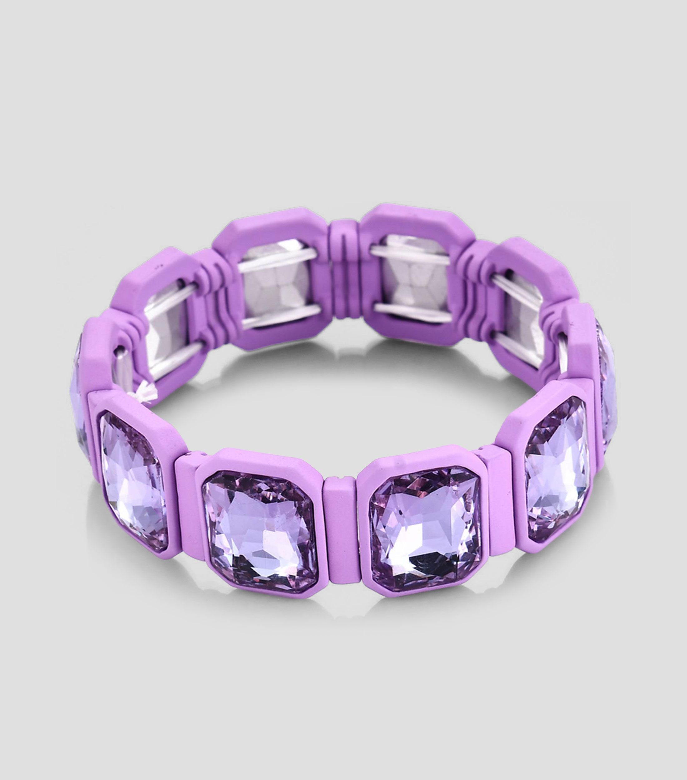 Pulsera elástica con cristal Mujer