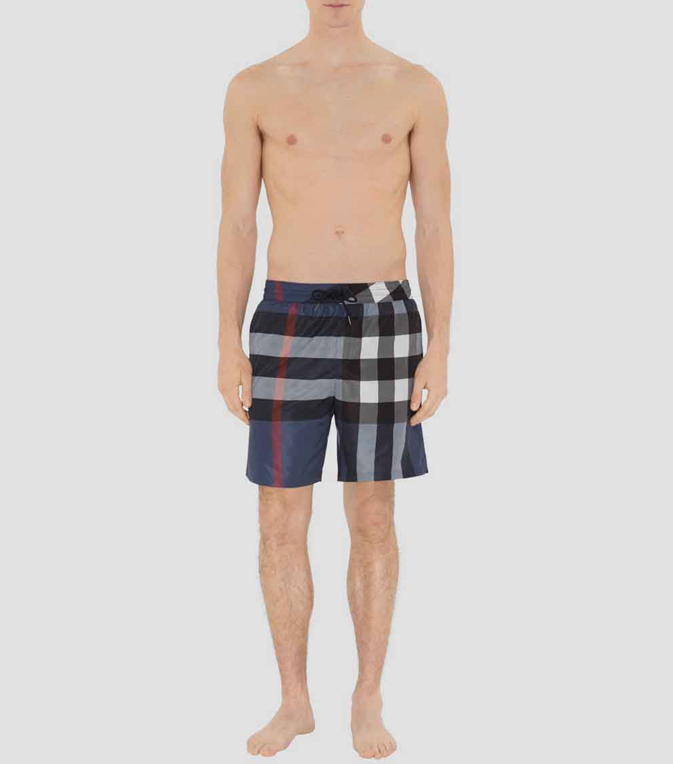 Traje de baño corto con cuadros Hombre