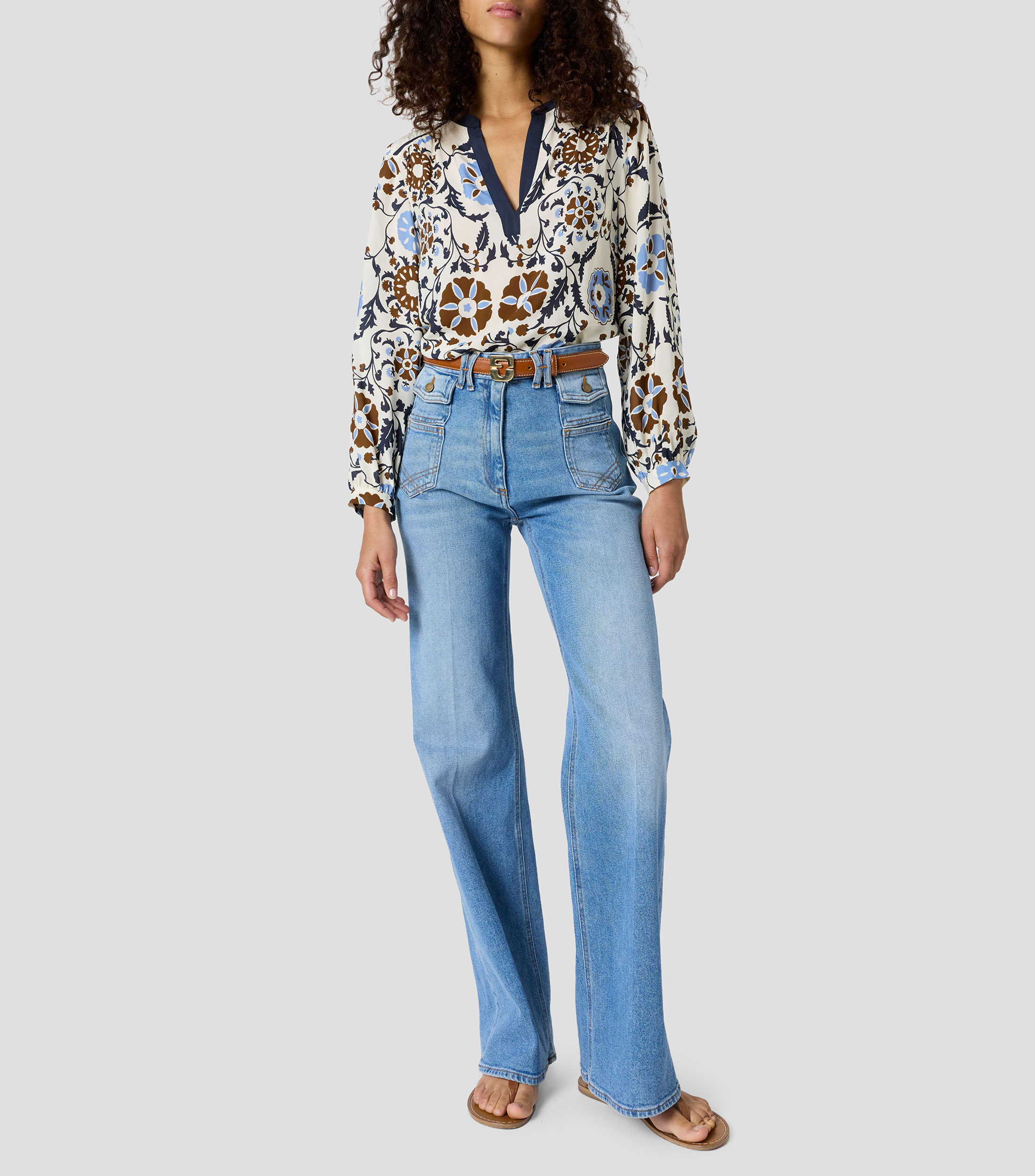 Blusa fantasía manga larga Mujer
