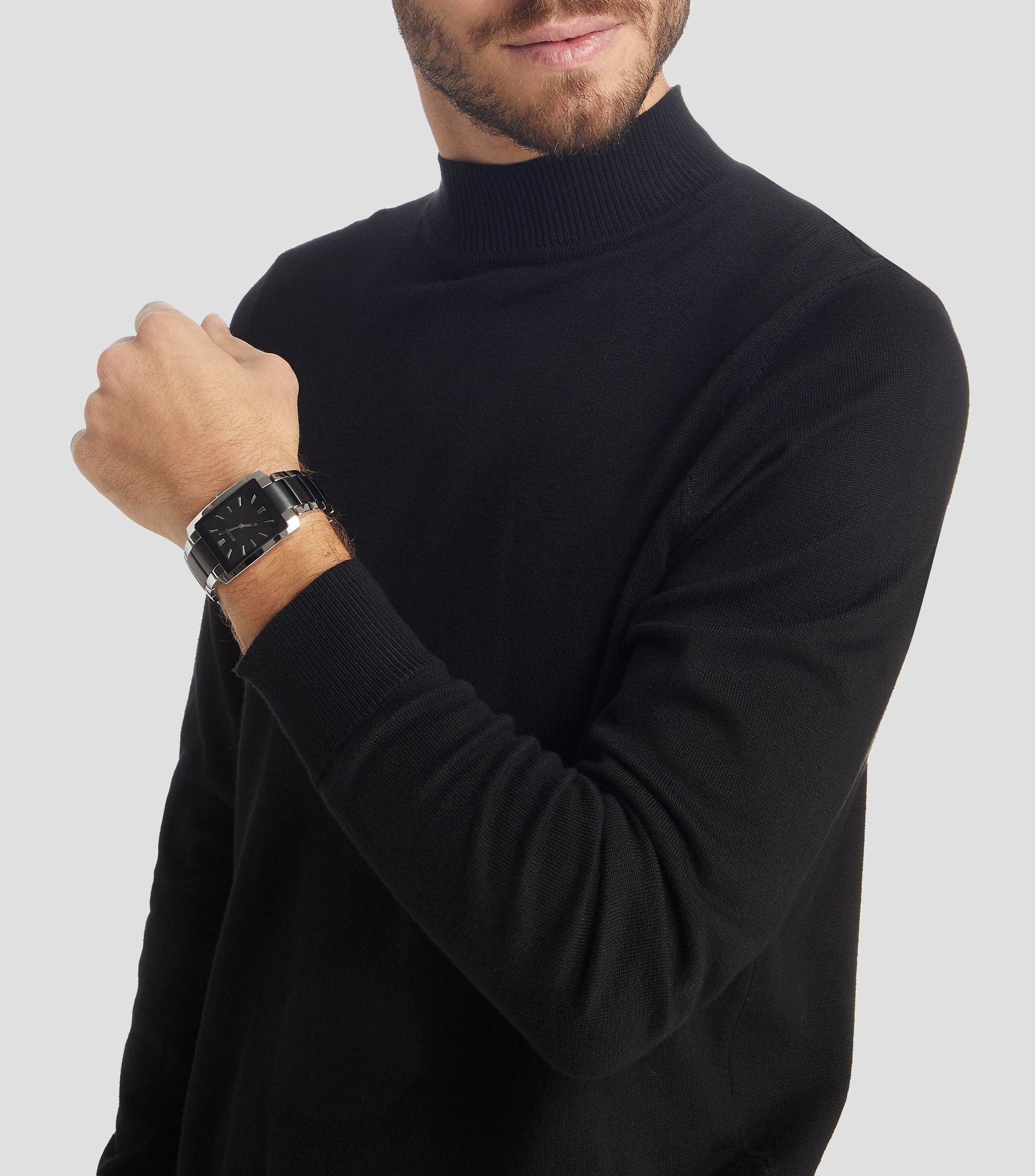 Reloj para Hombre Dress De vestir, Plateado, Negro