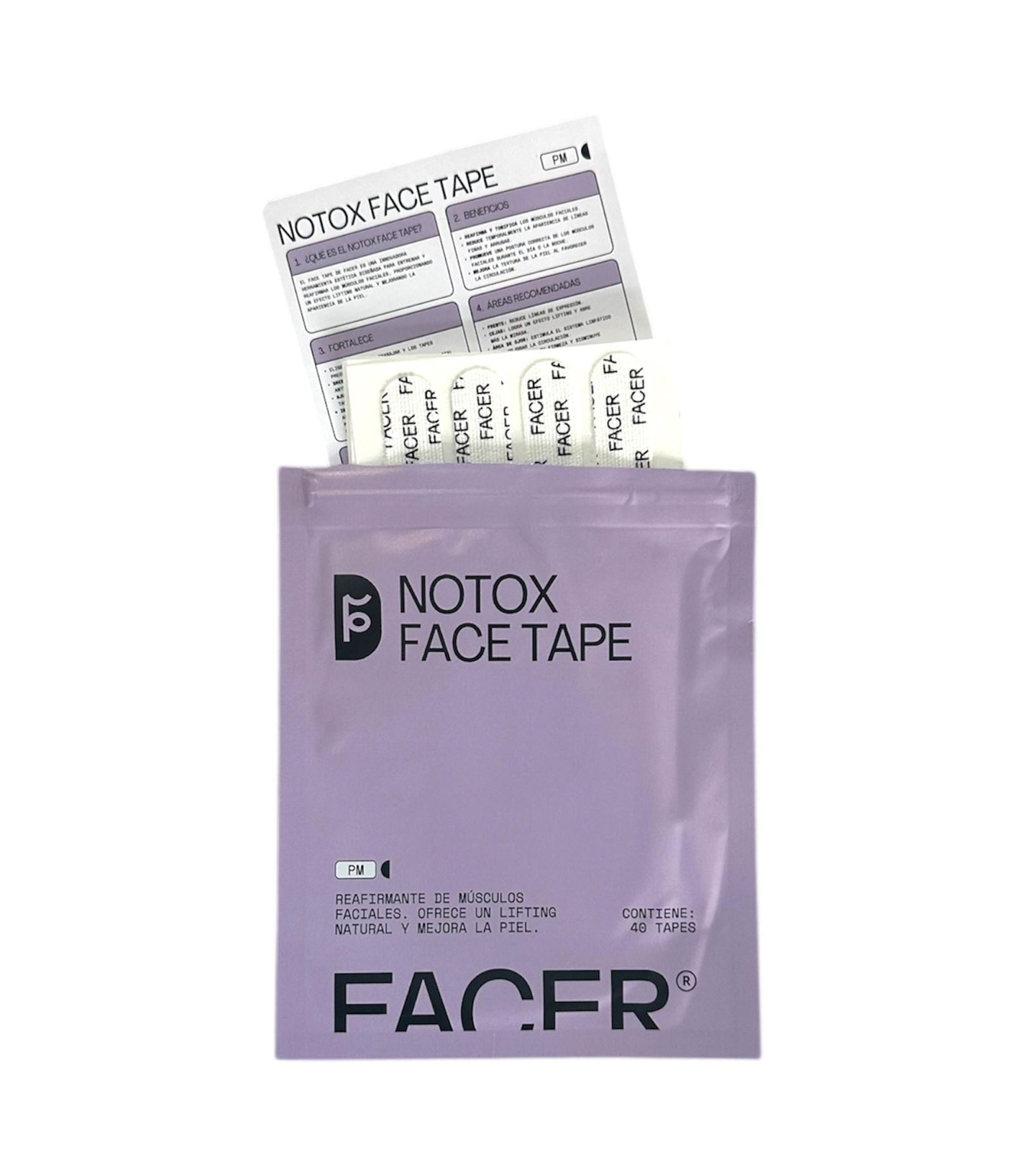 Cinta facial hipoalergenica antiedad Notox, 40 piezas