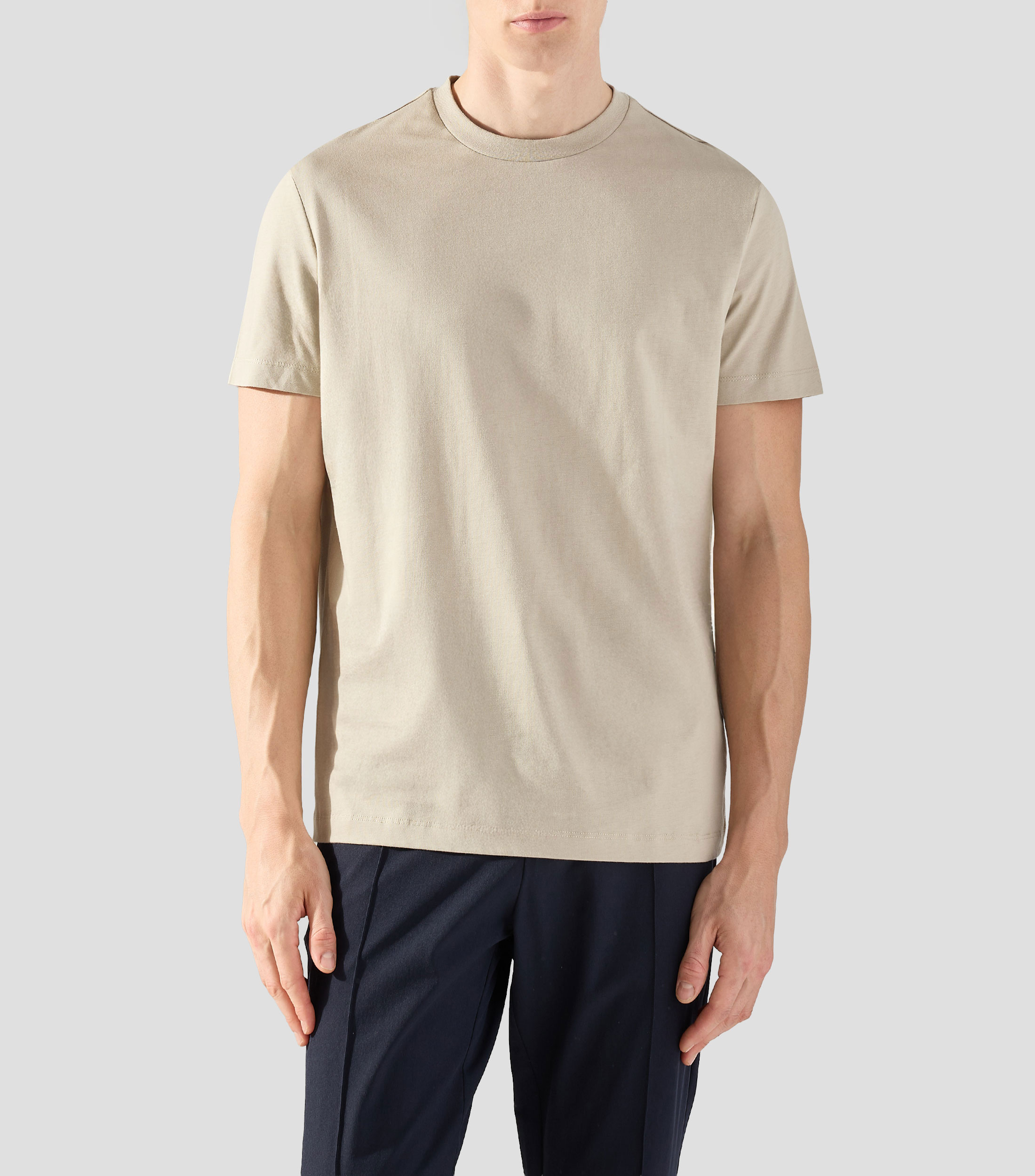 Playera cuello redondo manga corta lisa Hombre