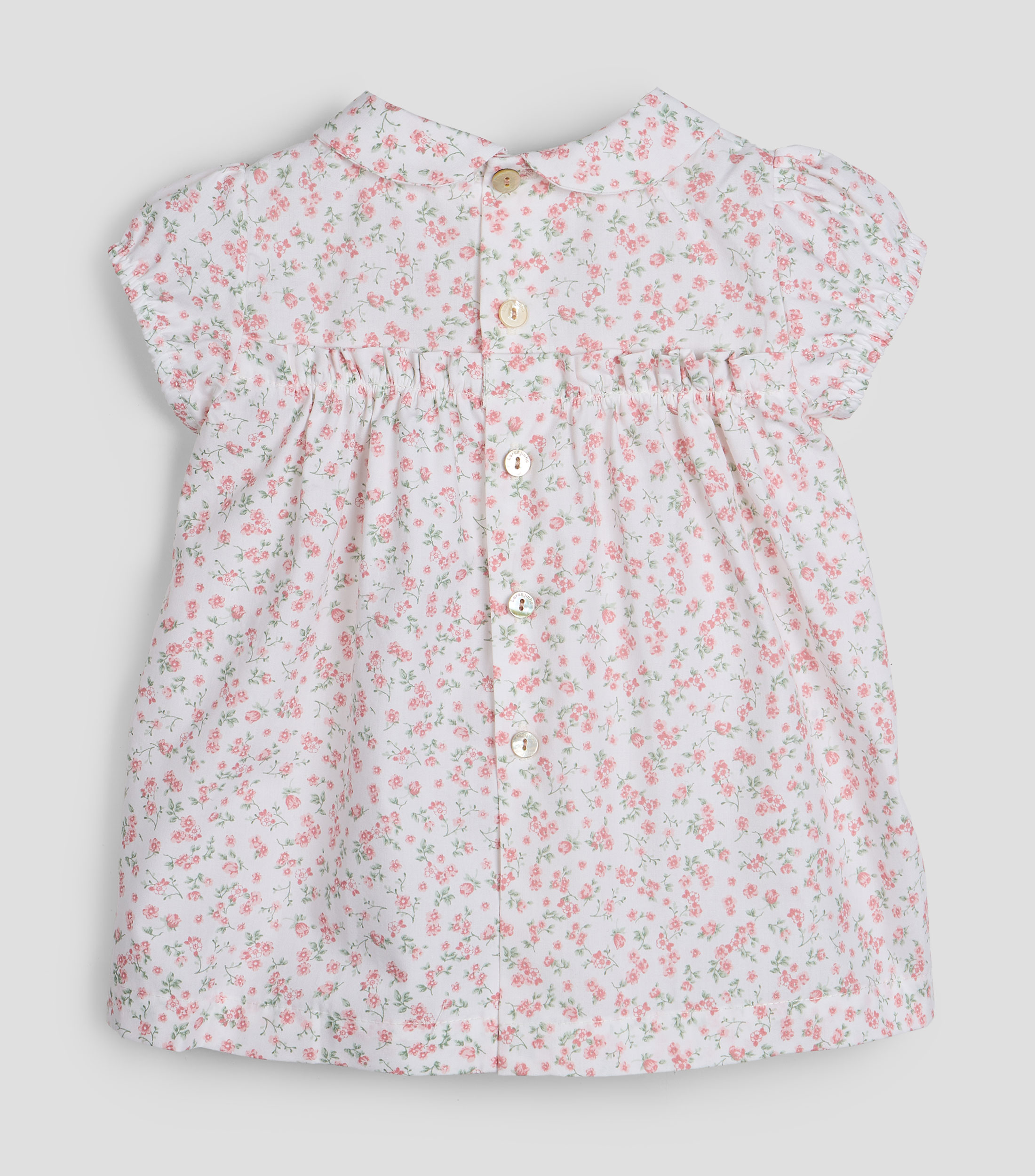 Vestido manga corta Flores Bebé
