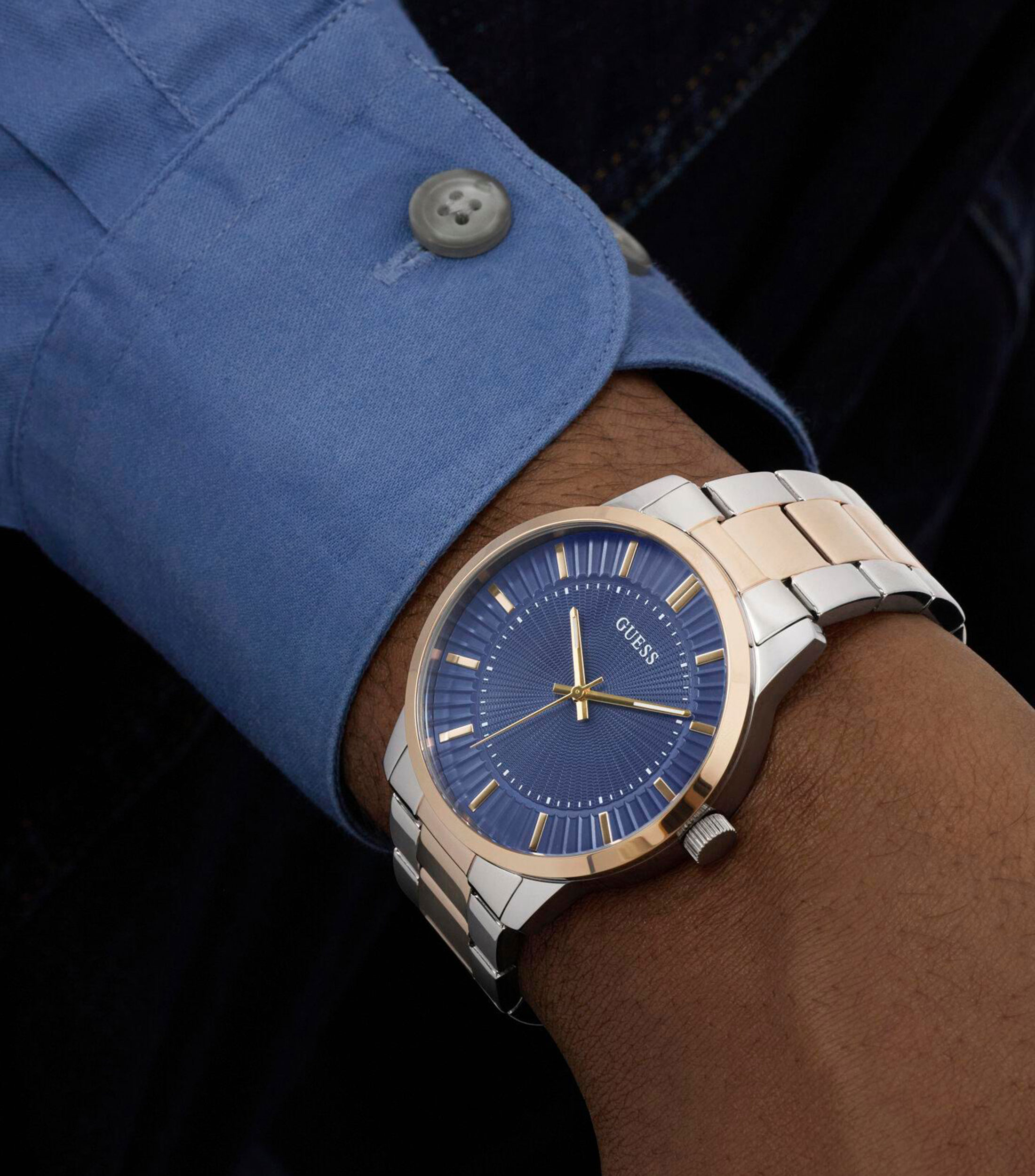 Reloj para Hombre Emmett De Vestir Plata, Dorado Rosado