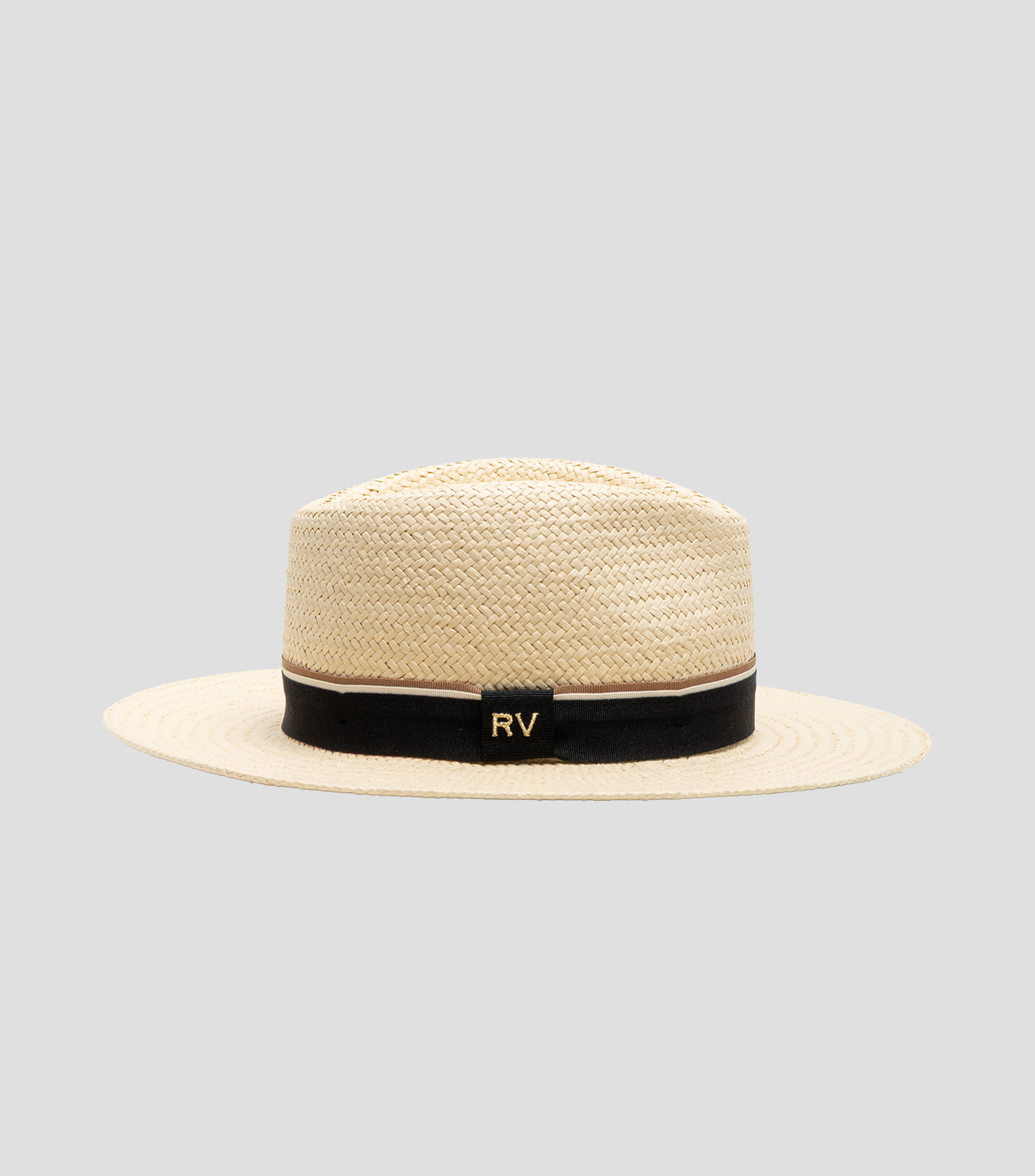 Sombrero Panamá crudo con cinta Mujer