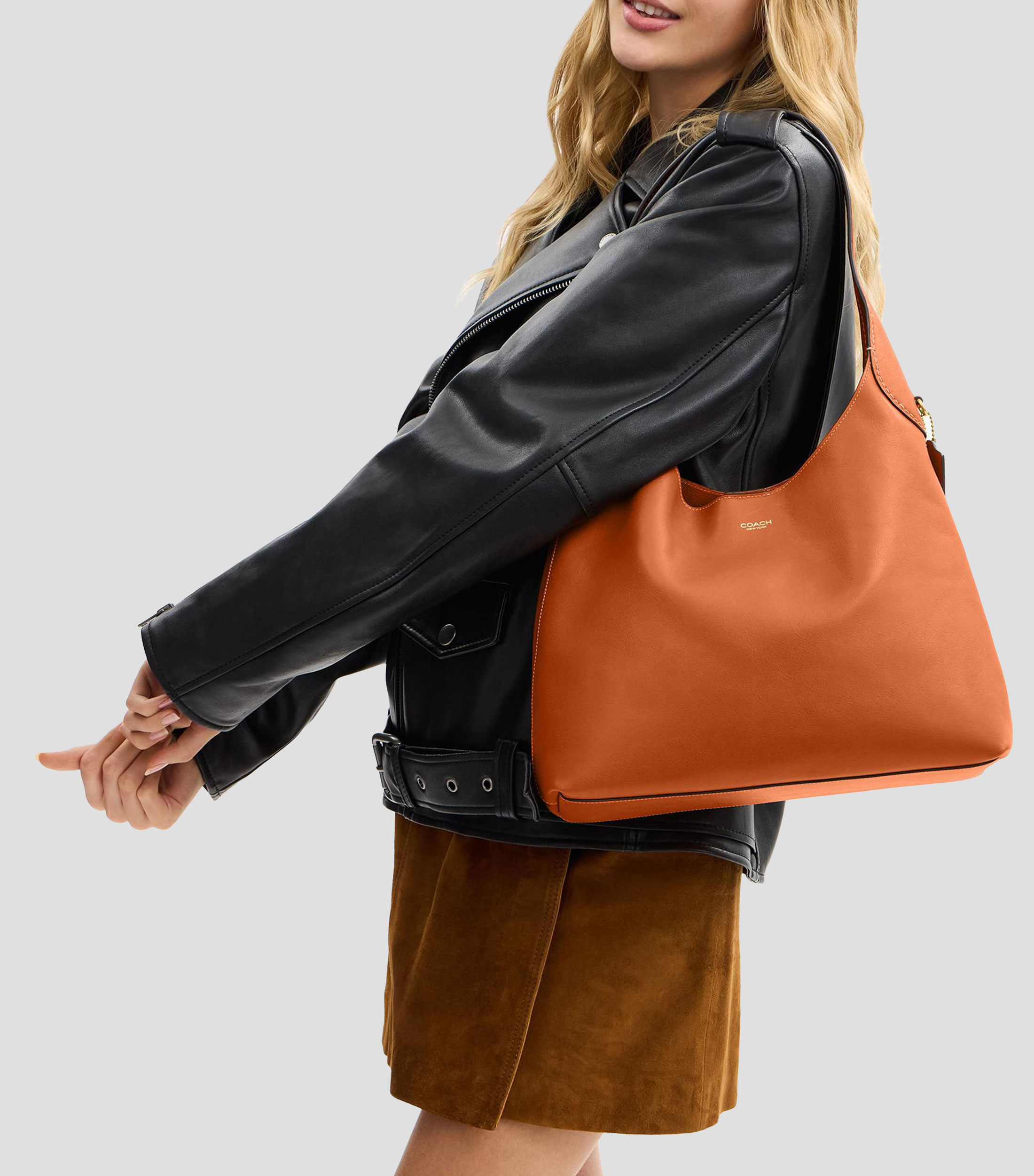 Bolsa shoulder en piel lisa Mujer