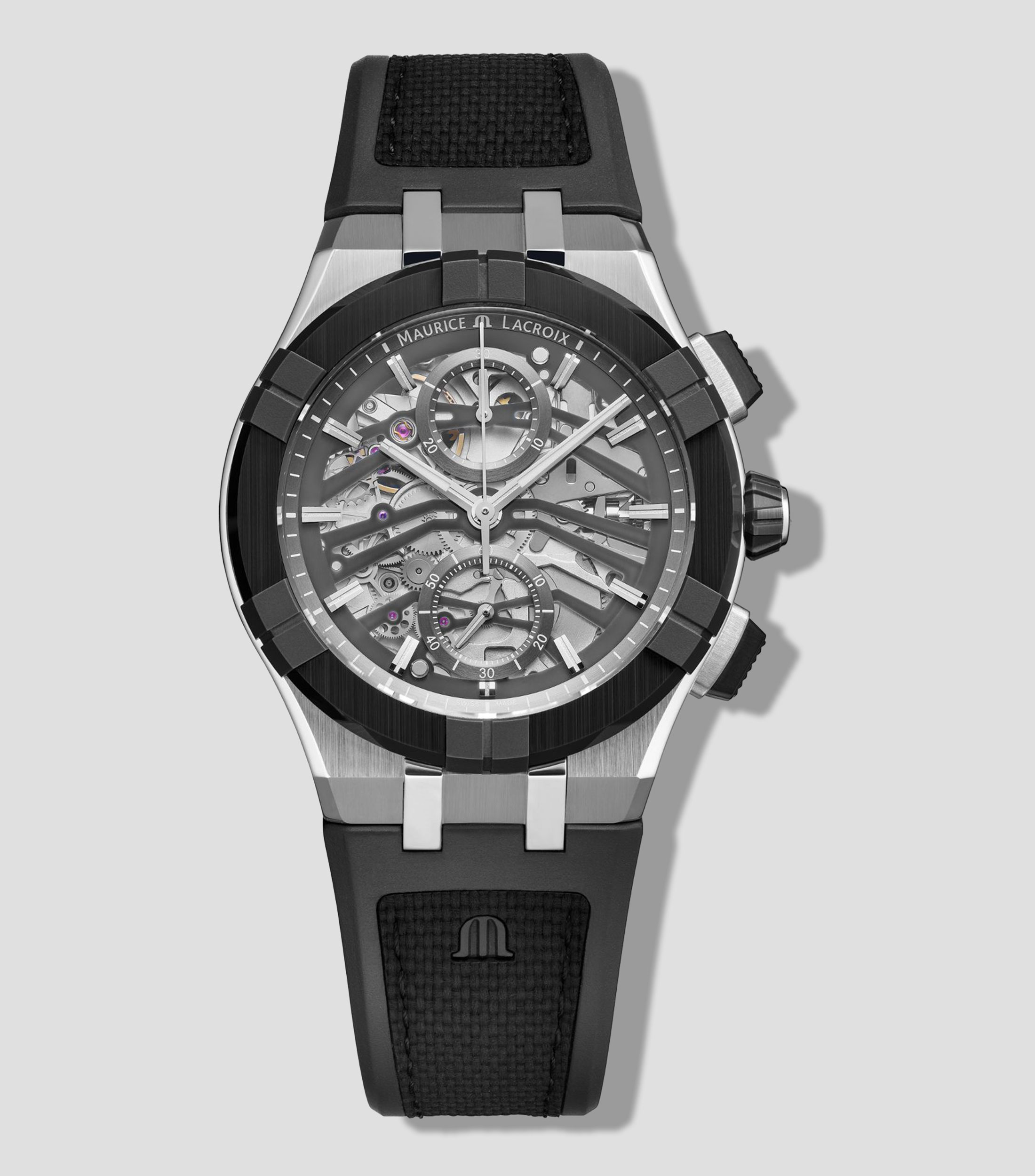 Reloj para Hombre casual negro, plateado