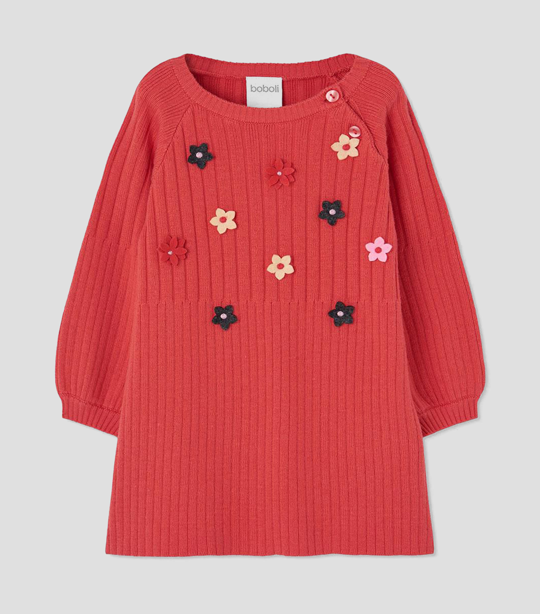 Vestido con manga larga bordado Niña