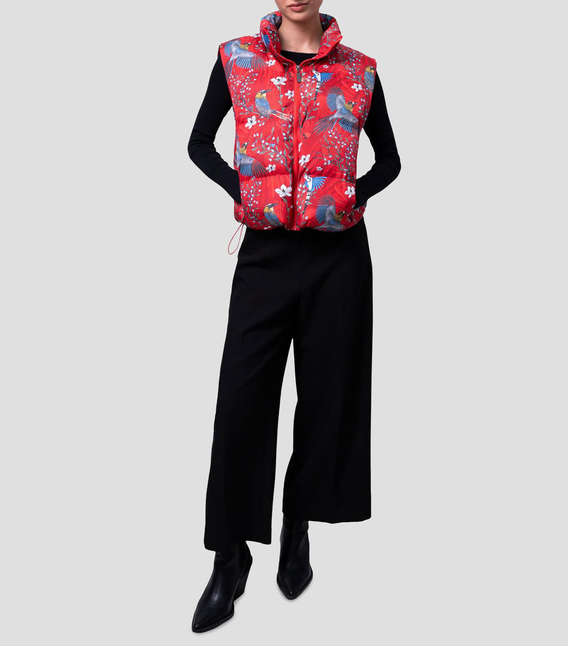 Chaleco acolchado con estampado Mujer