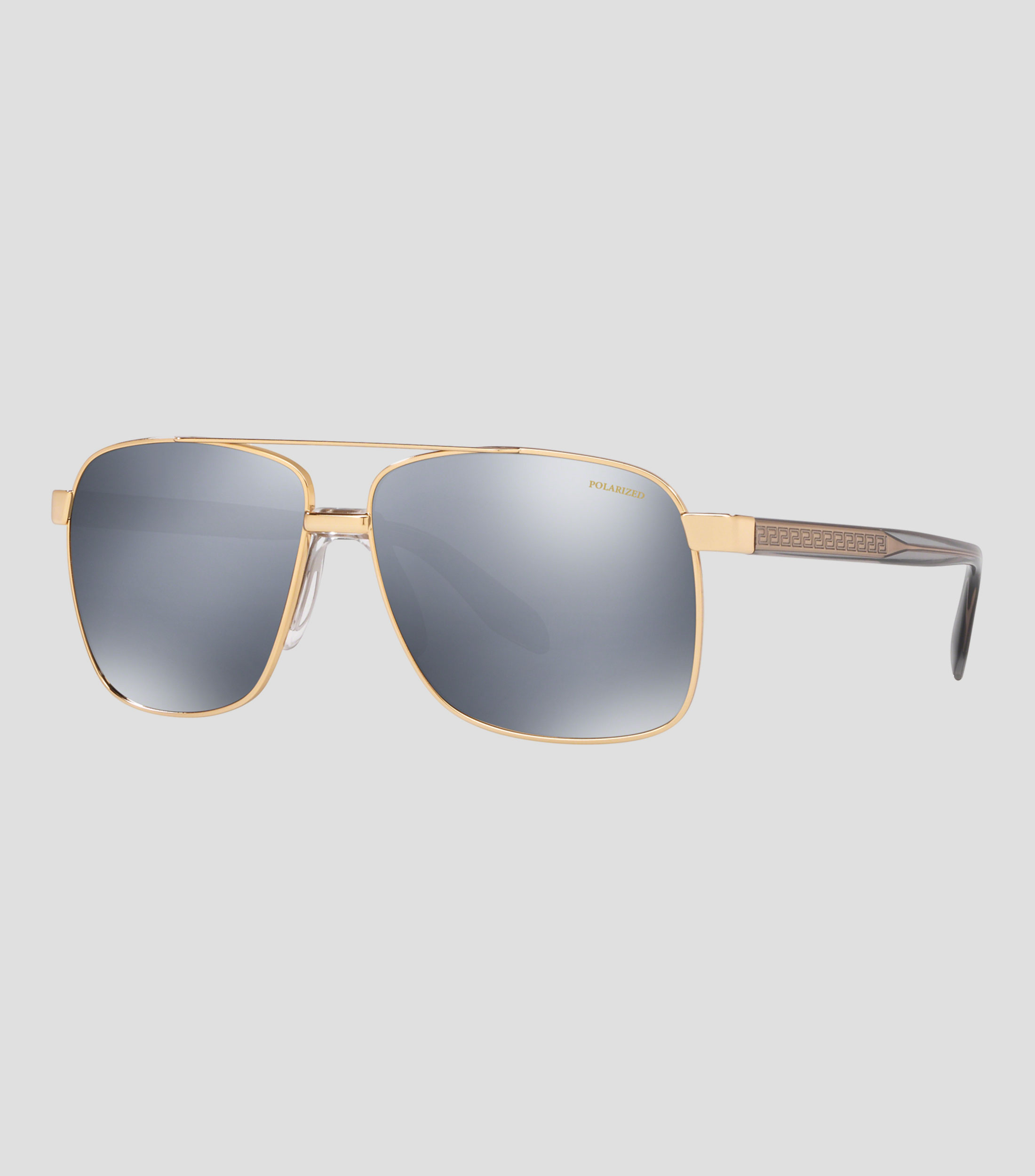 Lentes de sol aviador dorados Hombre