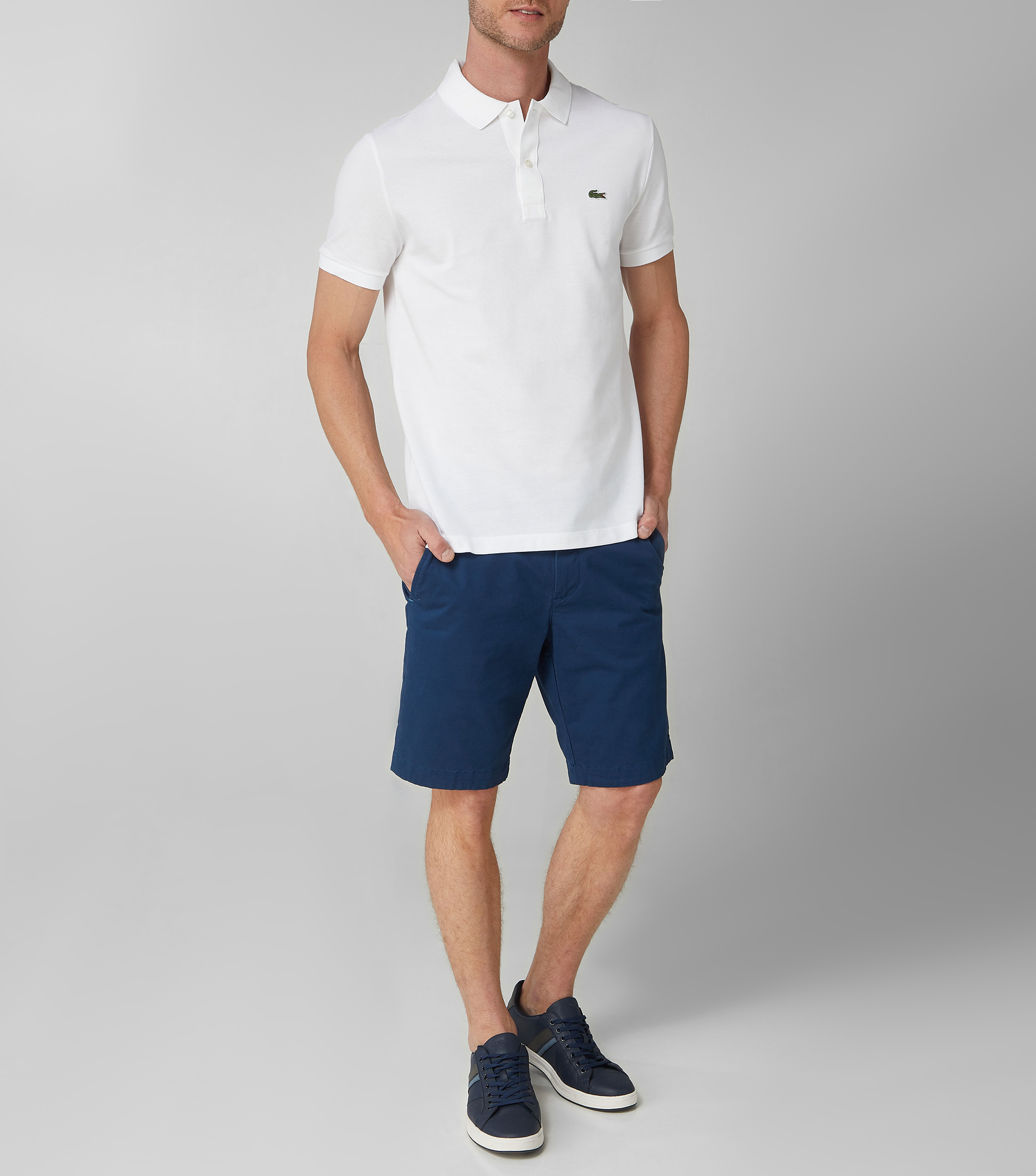 Playera tipo polo manga corta lisa Hombre