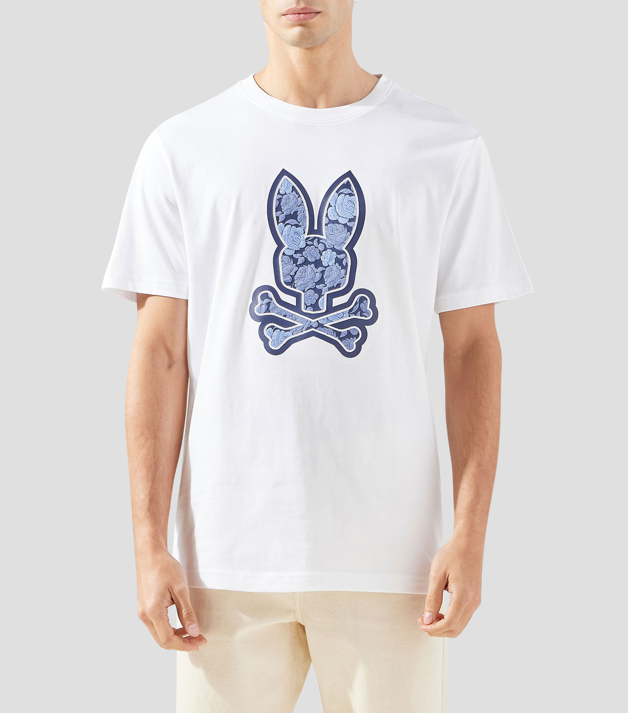 Playera cuello redondo manga corta estampada Hombre