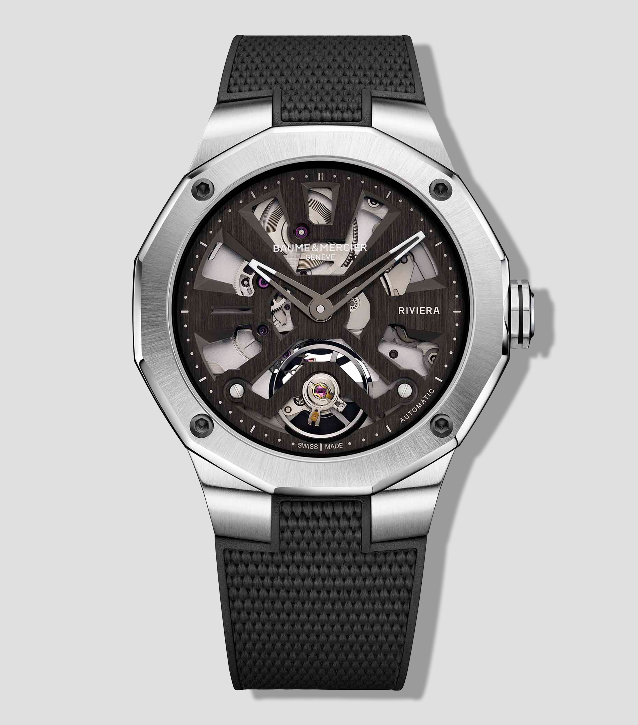 Reloj para Hombre Rivera Deportivo Plateado, Negro