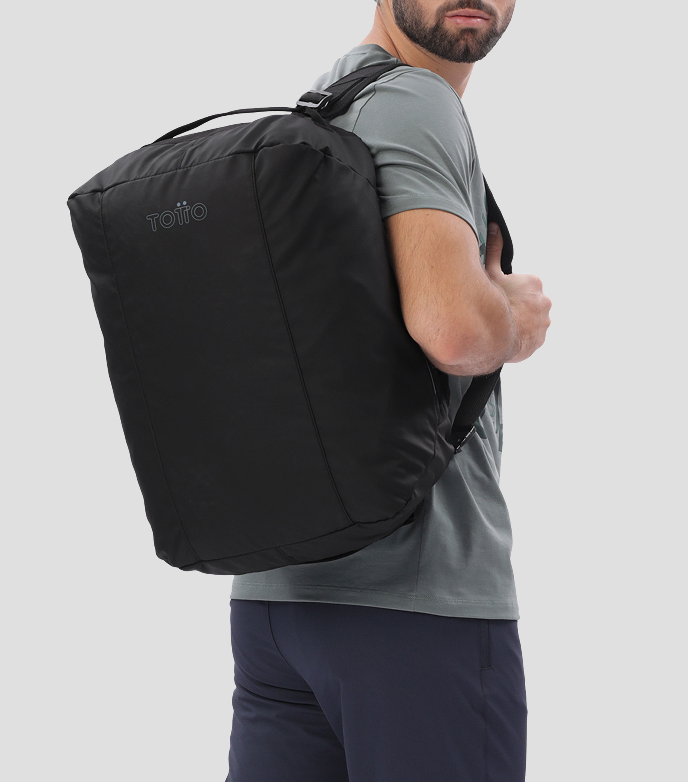 Maleta Duffle Bag Tula 2 en 1 Rever 35, Negro/azul