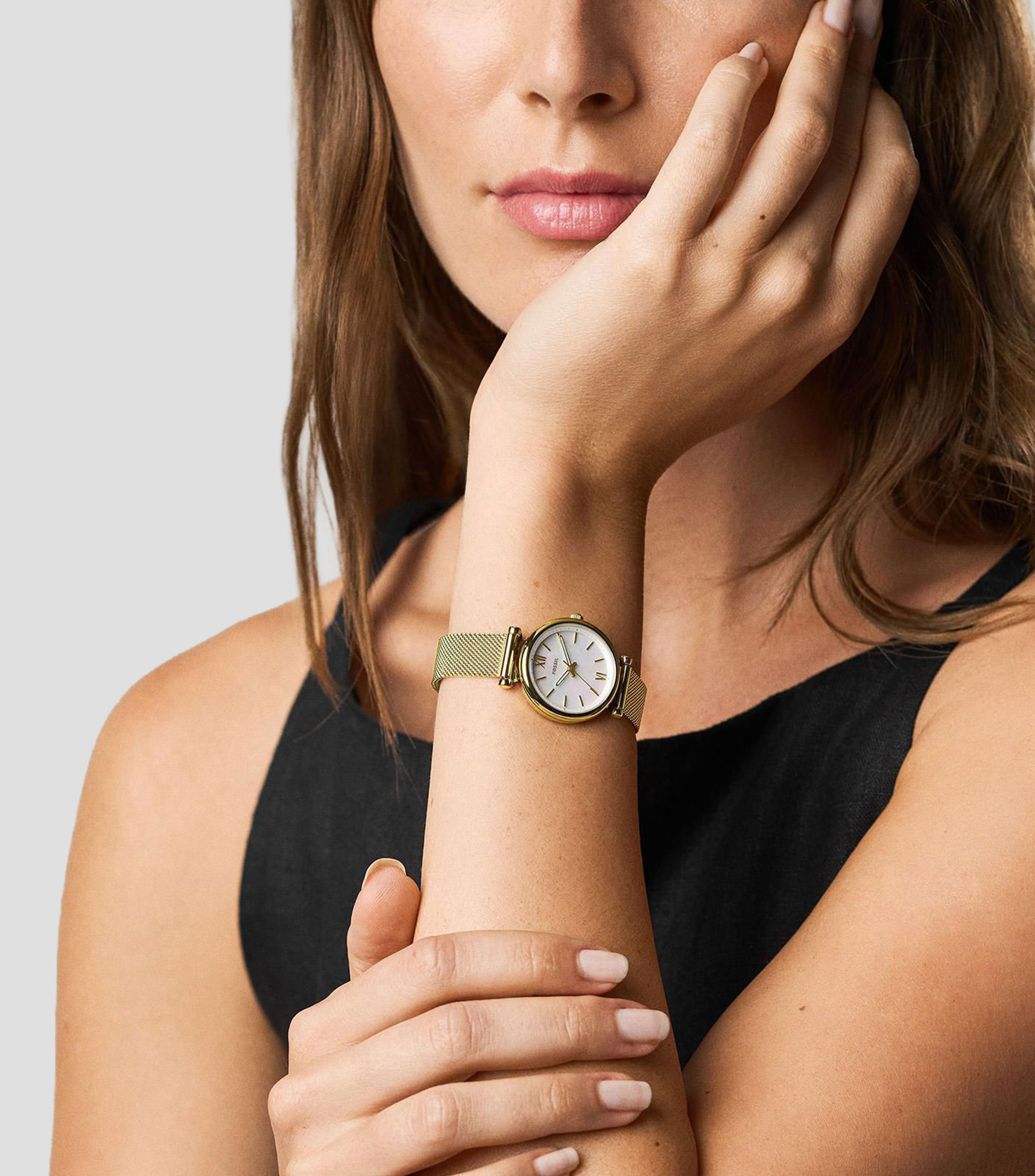 Reloj para Mujer Carlie Casual Blanco, Dorado