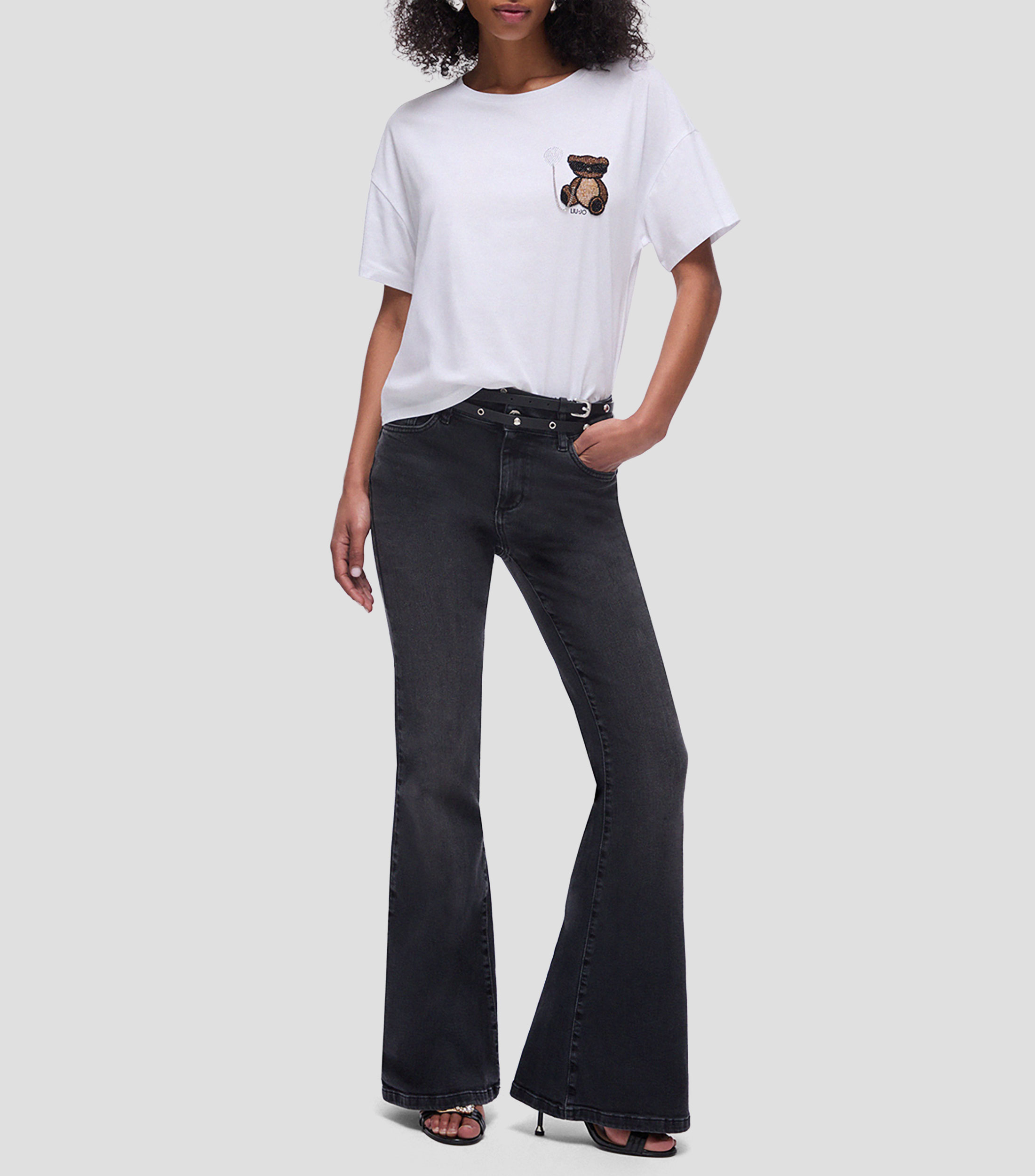 Playera cuello redondo manga corta Oso fantasía Mujer