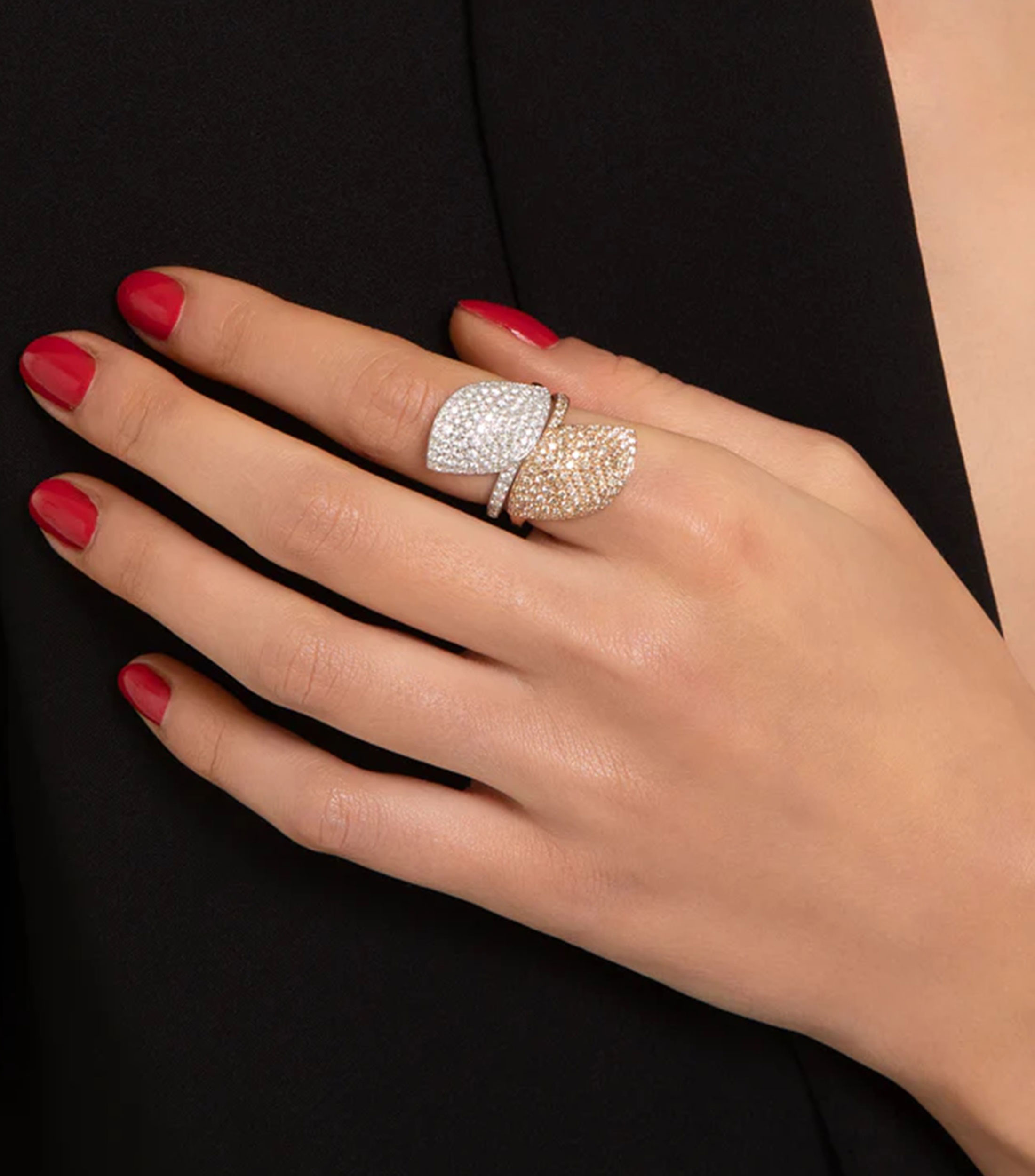 Anillo en oro blanco 18 Kilates Aleluiá con diamantes Mujer