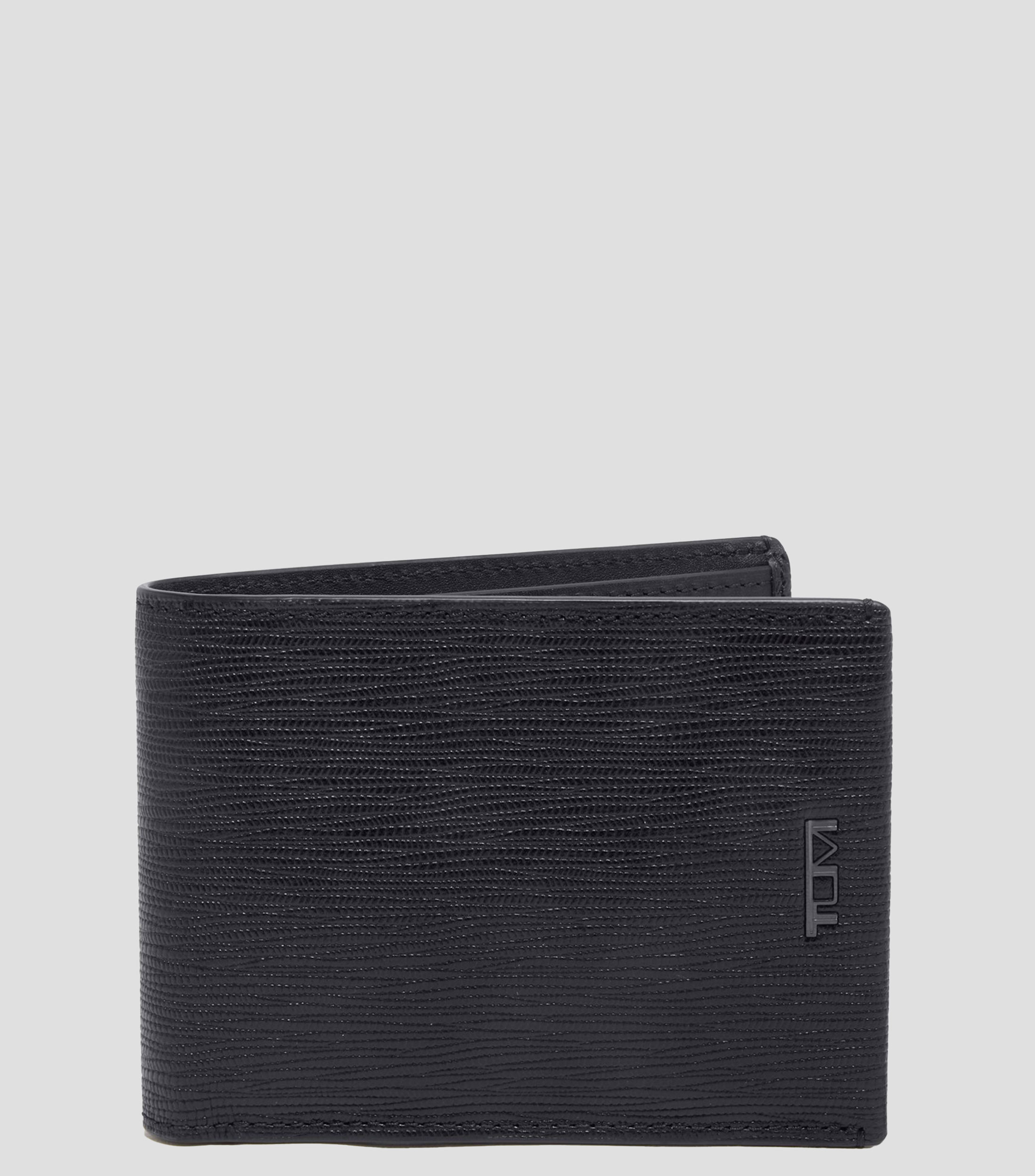 Cartera Bifold lisa en piel Hombre