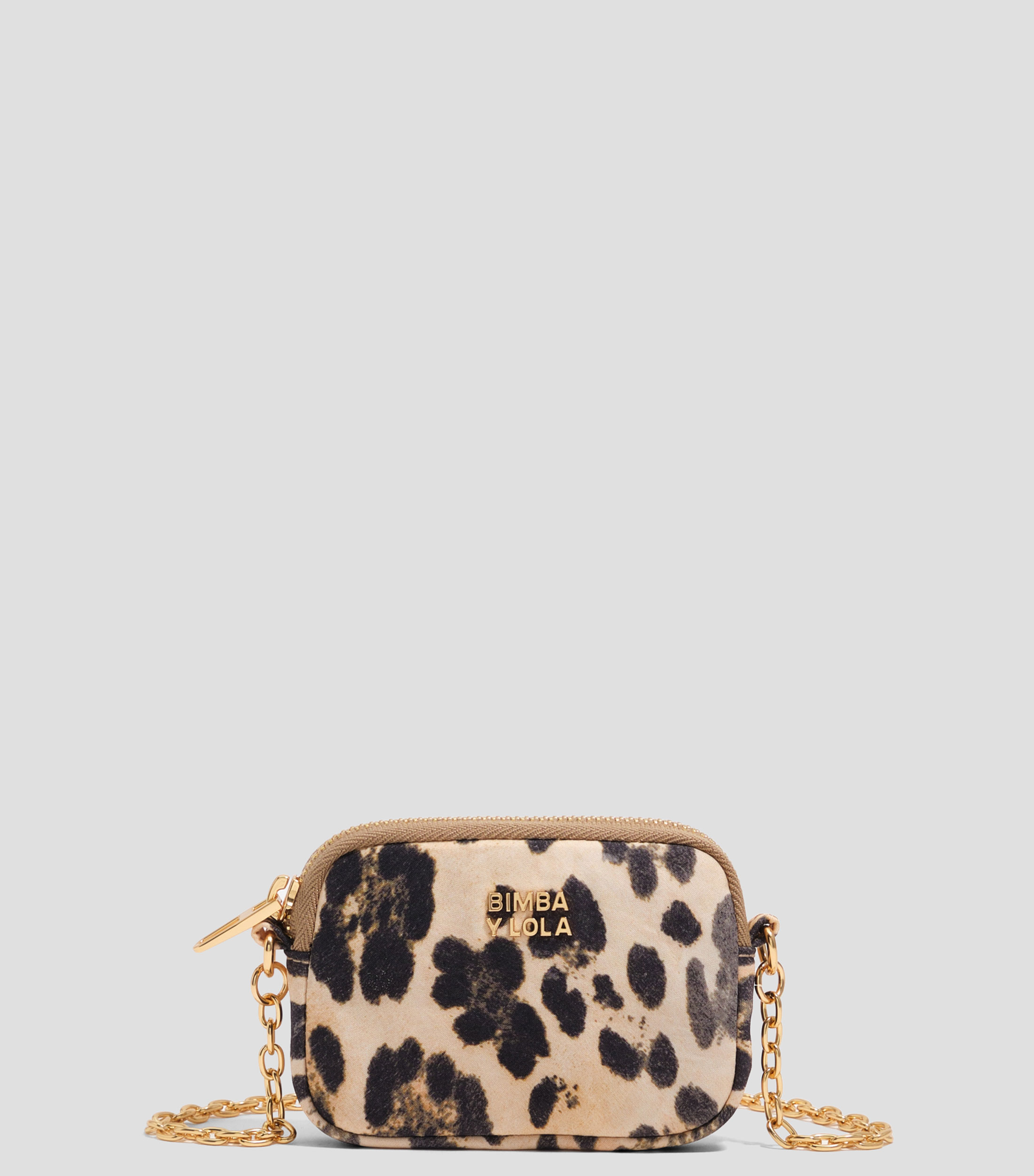 Monedero nylon leopardo natural Mujer
