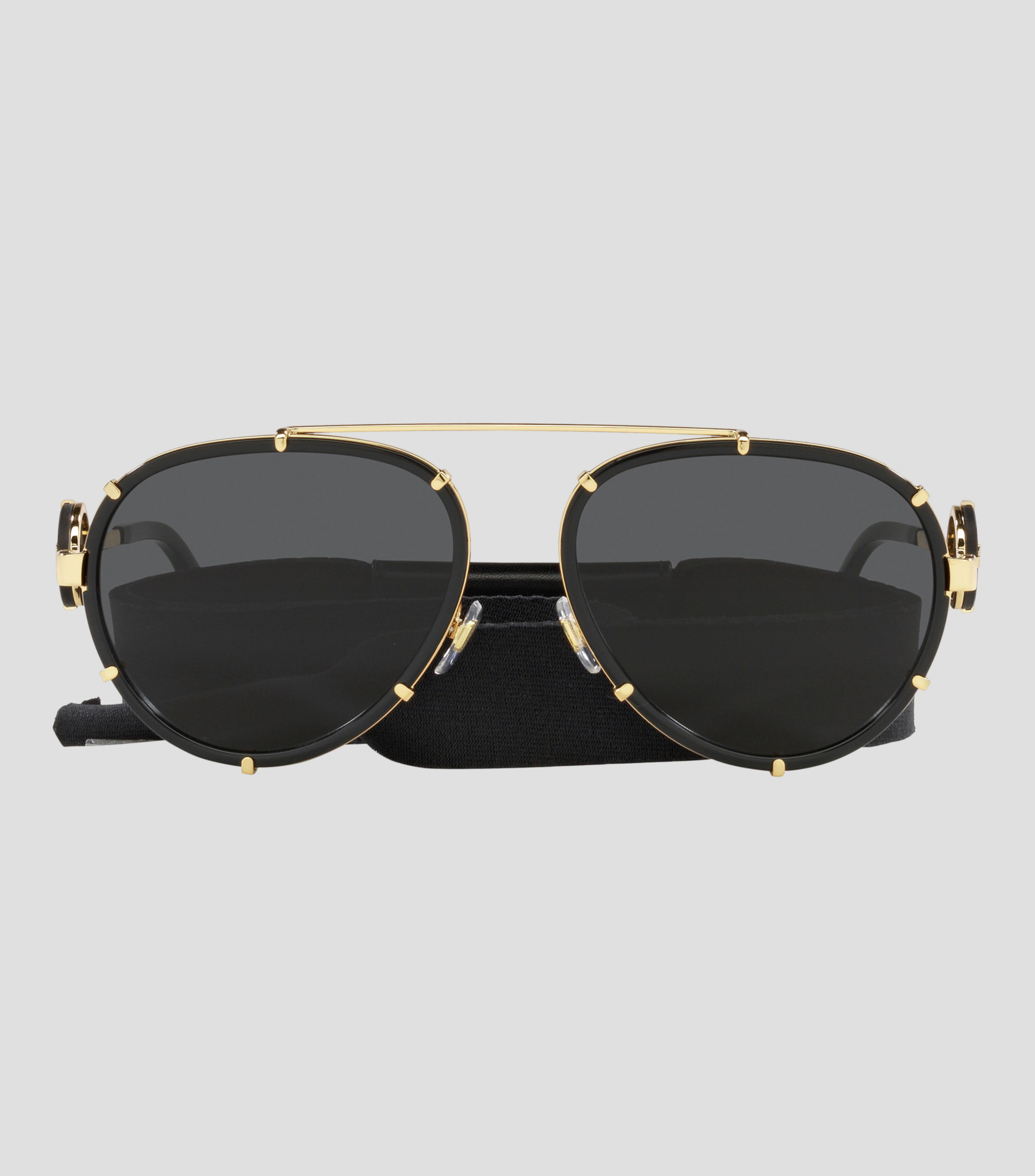 Lentes de sol aviador negros Mujer