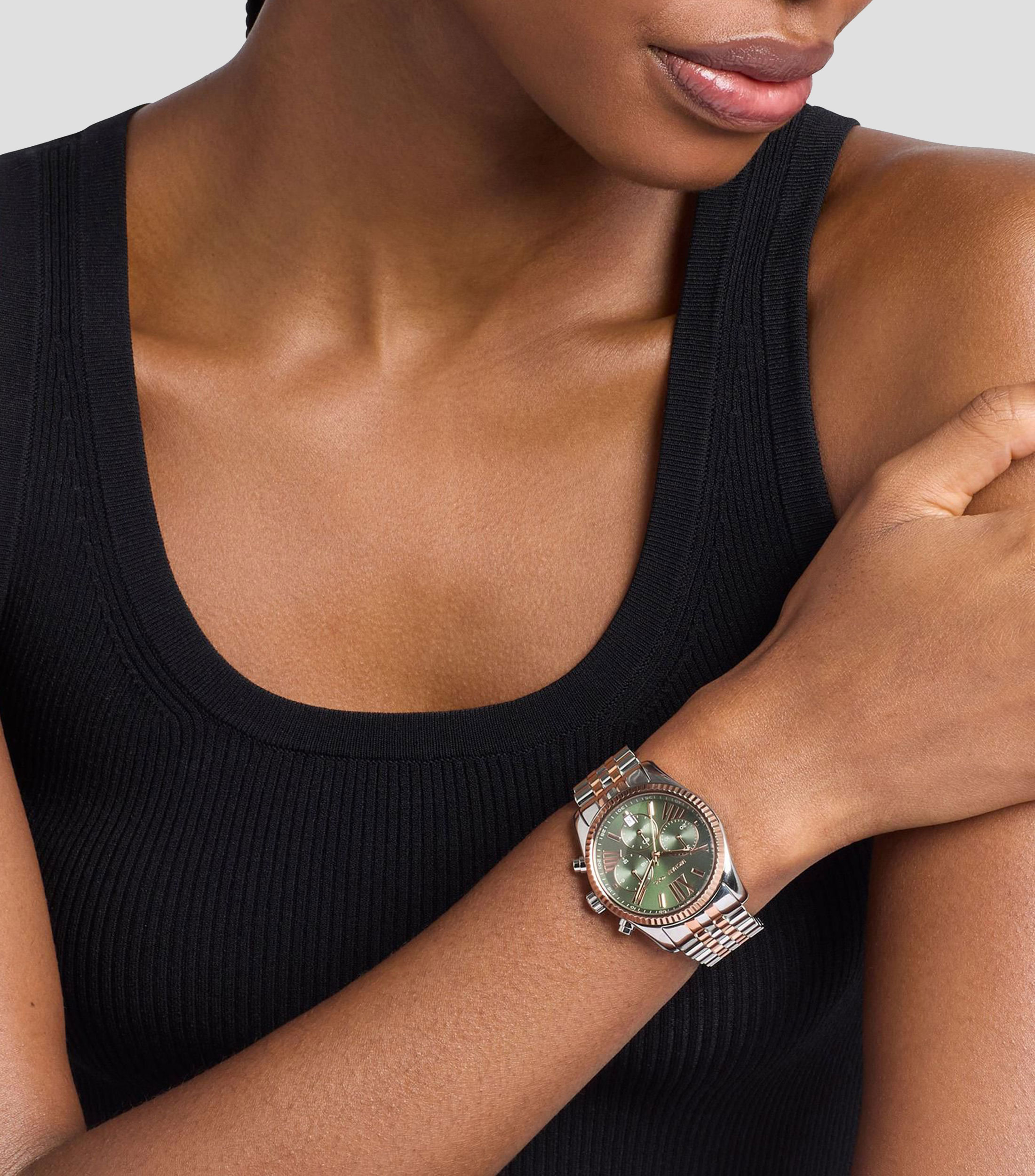 Reloj para Mujer Lexington casual plateado/rosa
