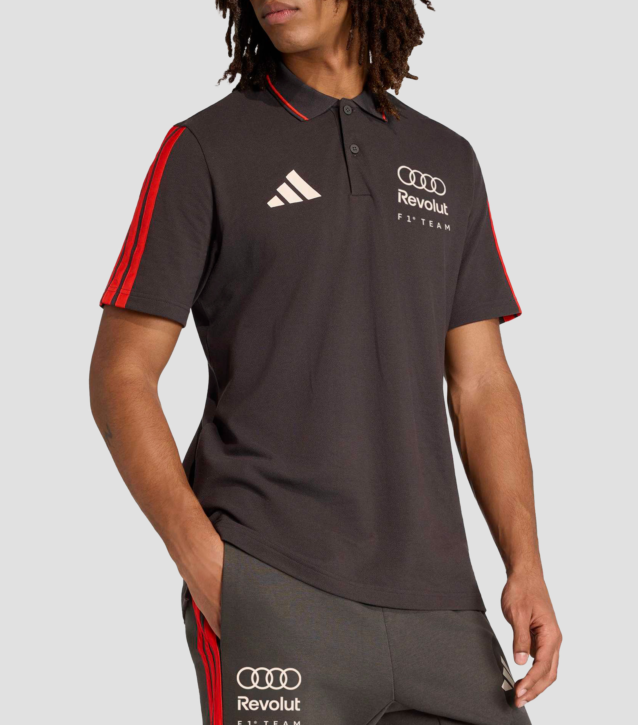 Playera tipo polo manga corta Audi Formula One Team DNA lisa Hombre