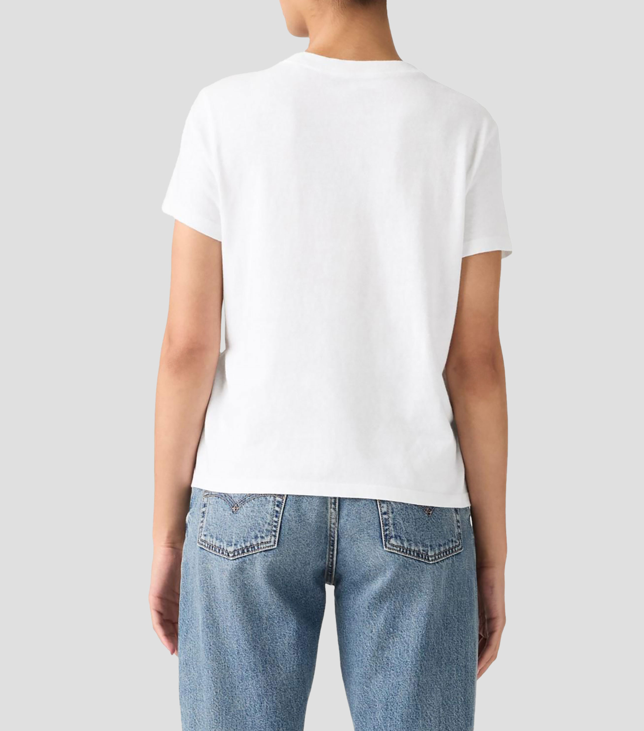 Playera cuello redondo manga corta liso Mujer