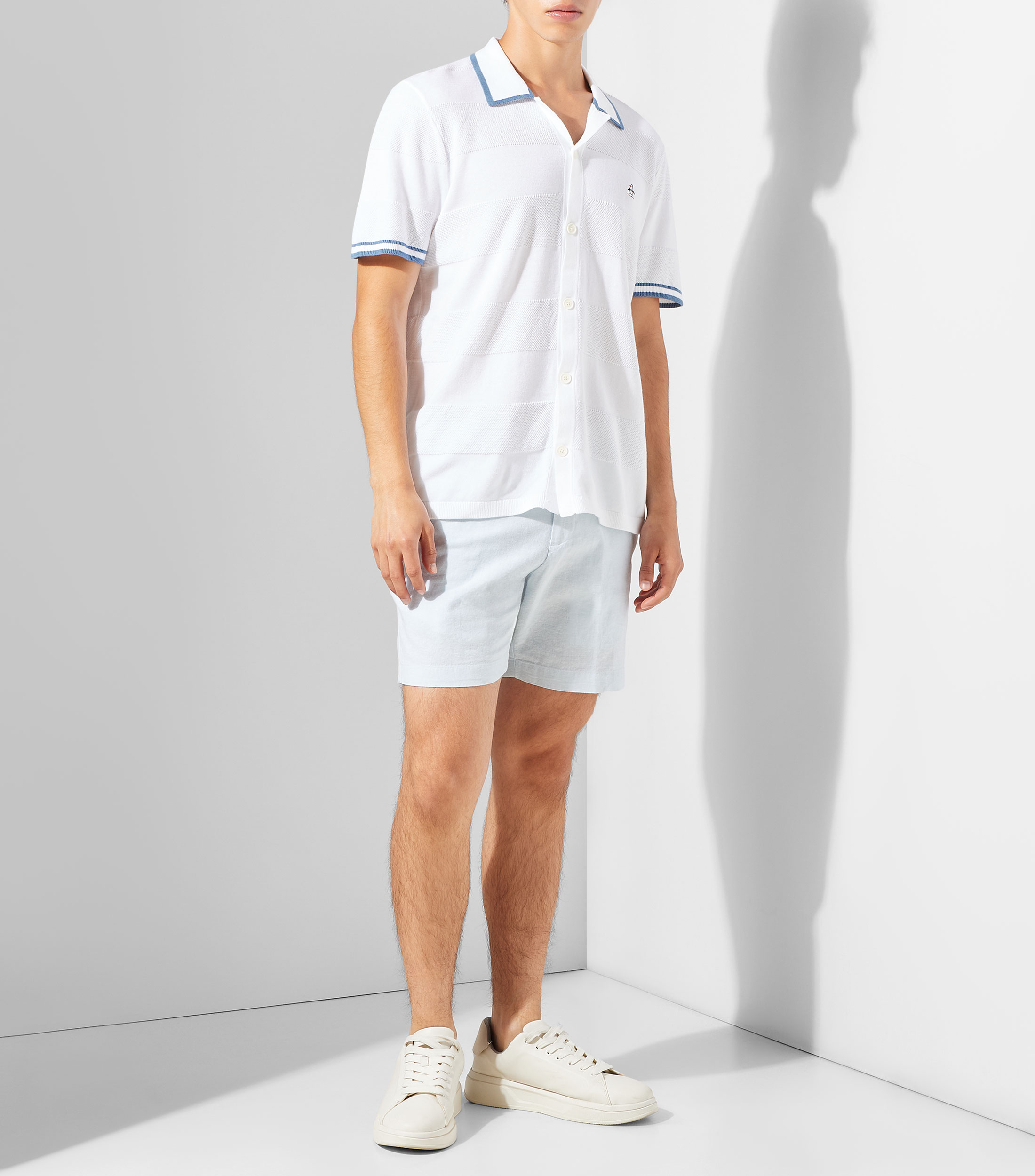 Camisa lisa manga corta Hombre