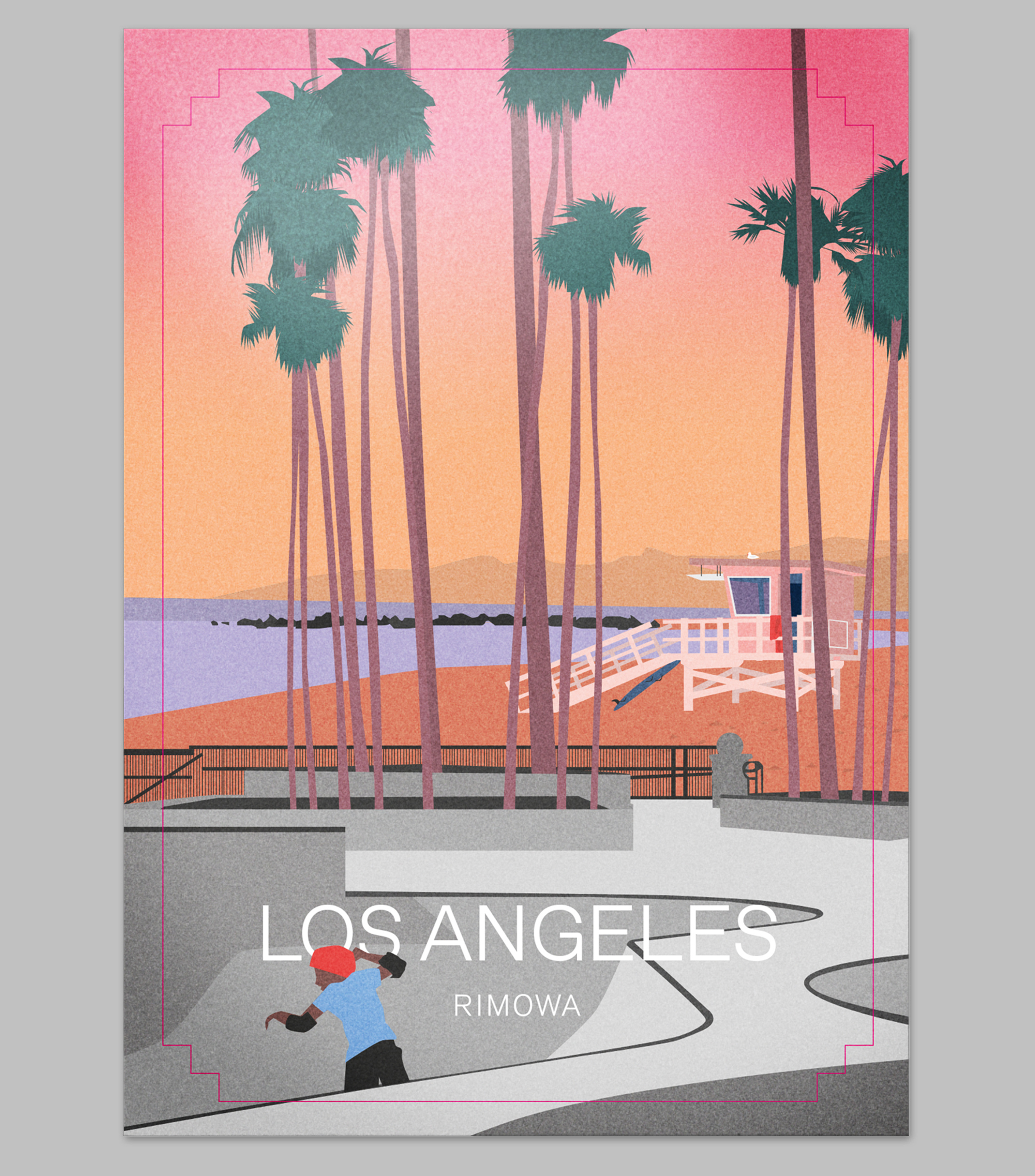 Sticker Los Angeles para Maleta Rigida
