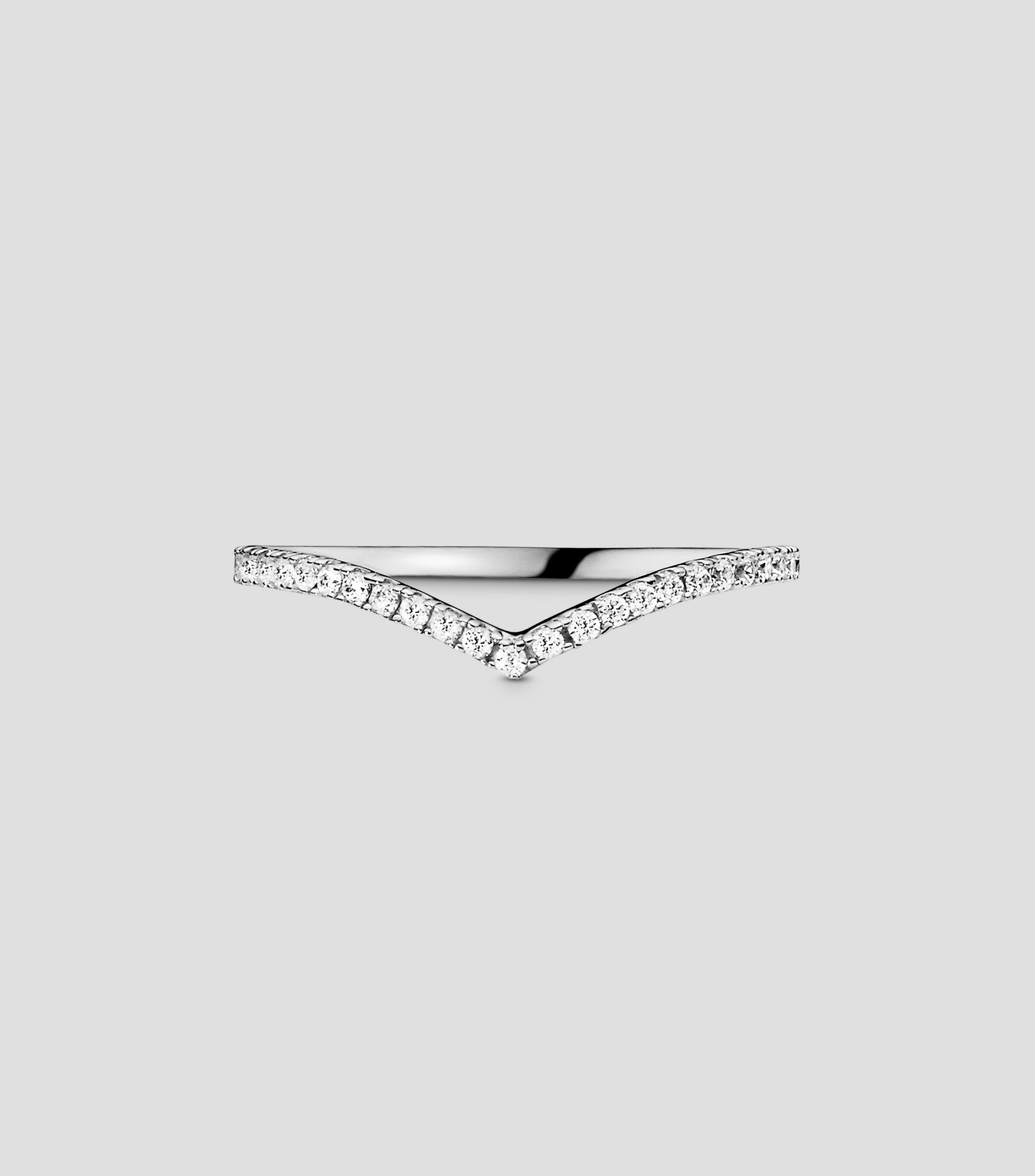 Anillo en plata Sparkling Wishbone Mujer