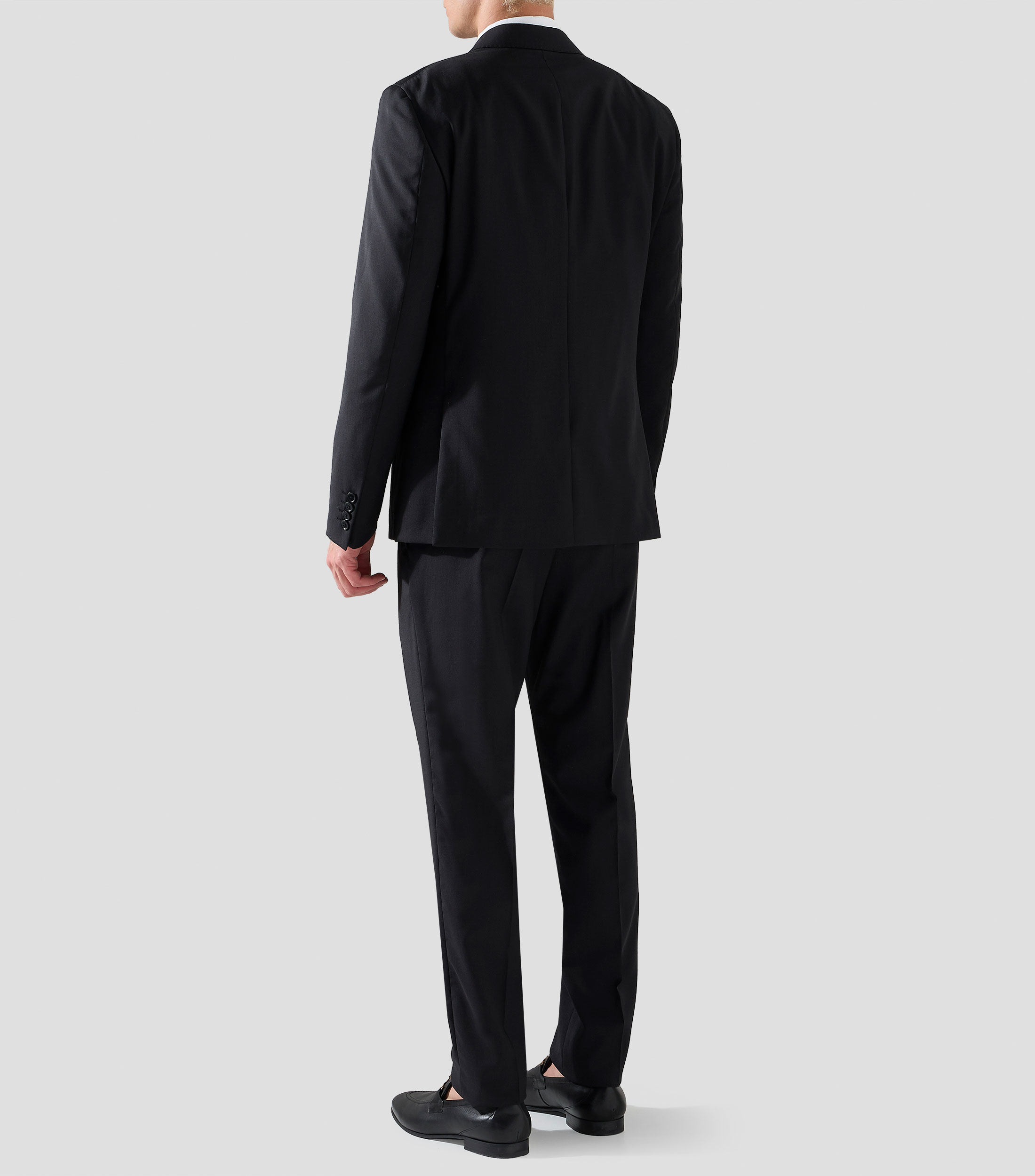 Traje de lana corte slim liso Hombre