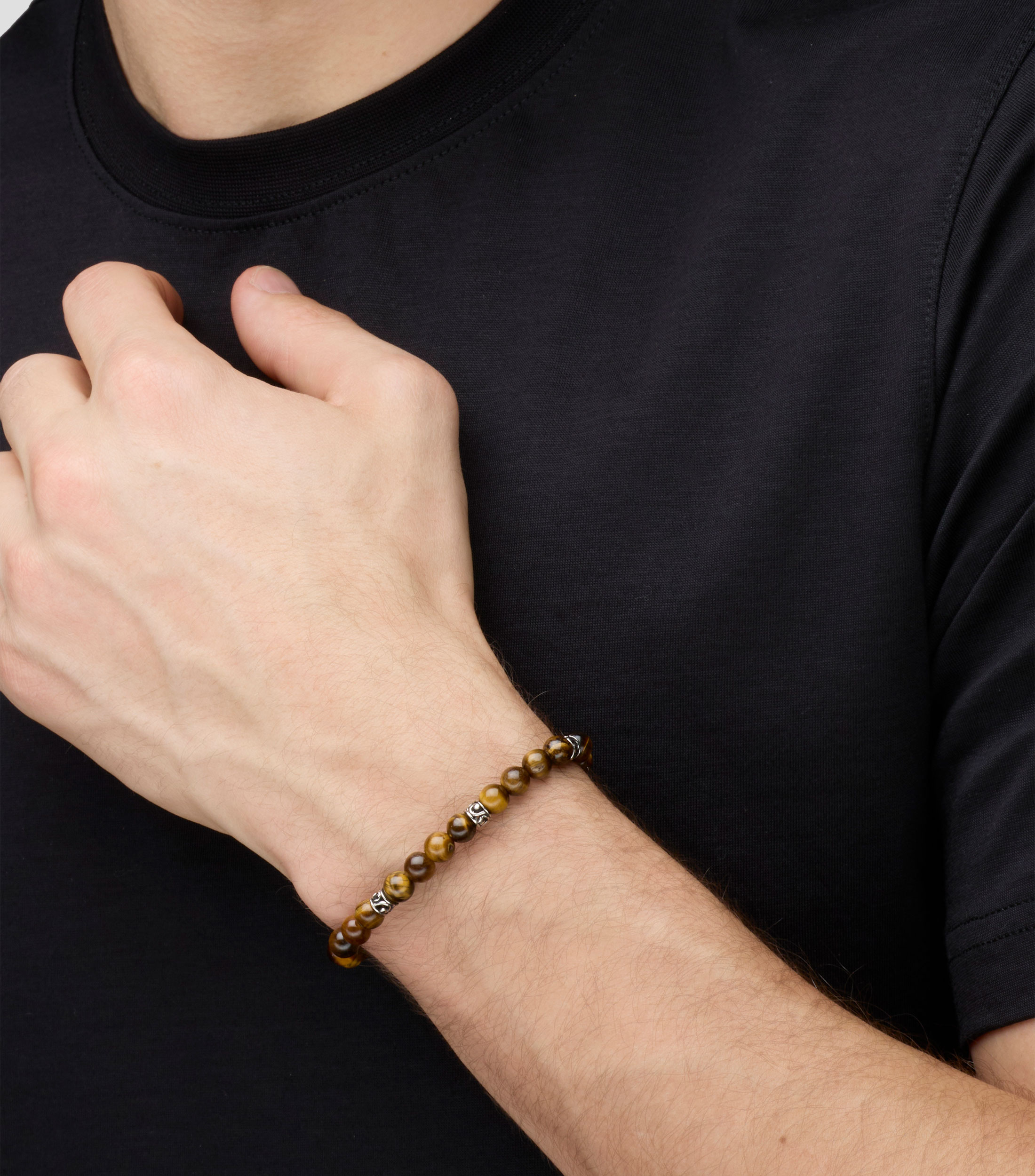 Pulsera ojo de tigre Hombre