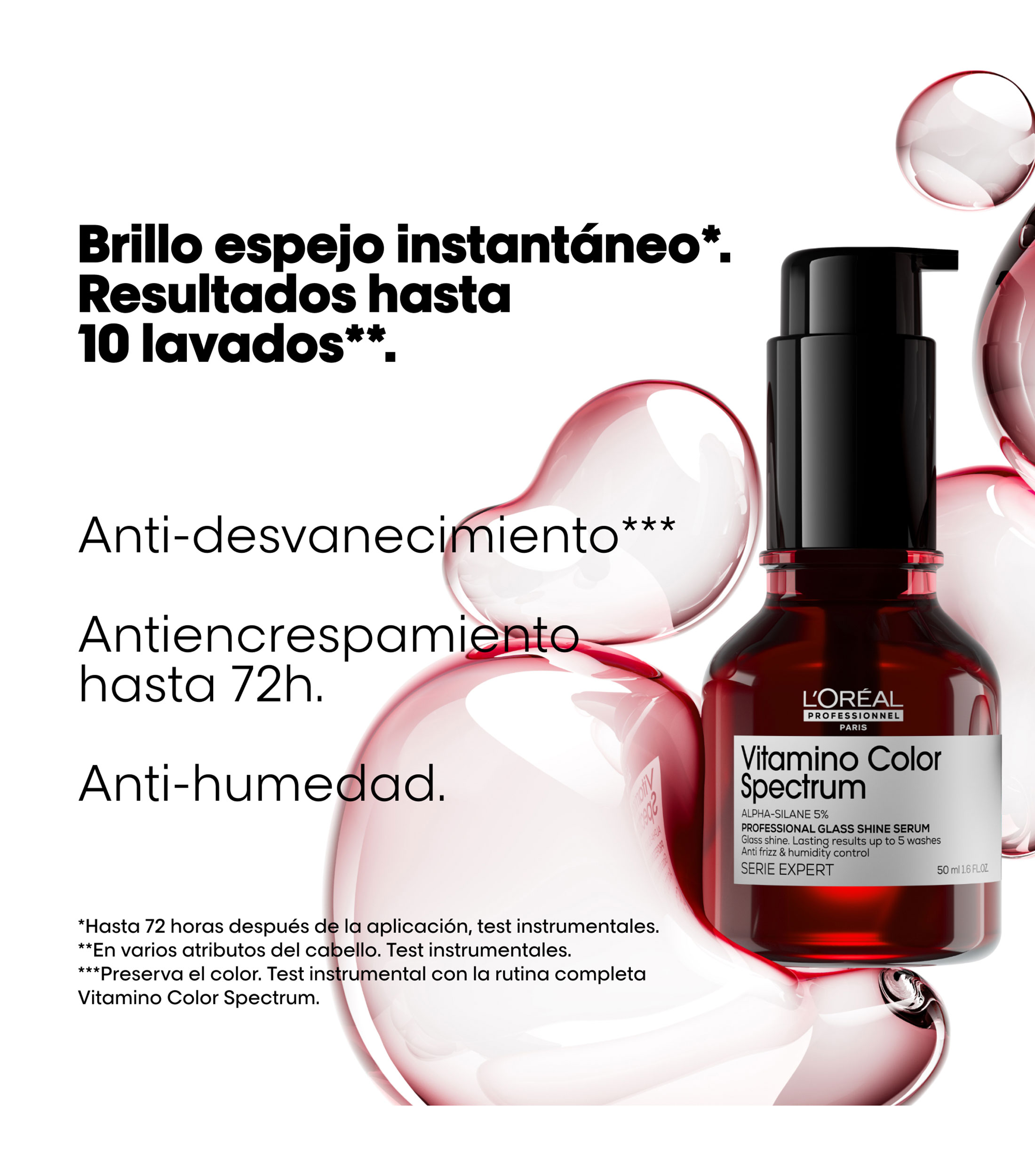 Suero capilar Vitamino Color Spectrum para cabello tenido, 50 ml