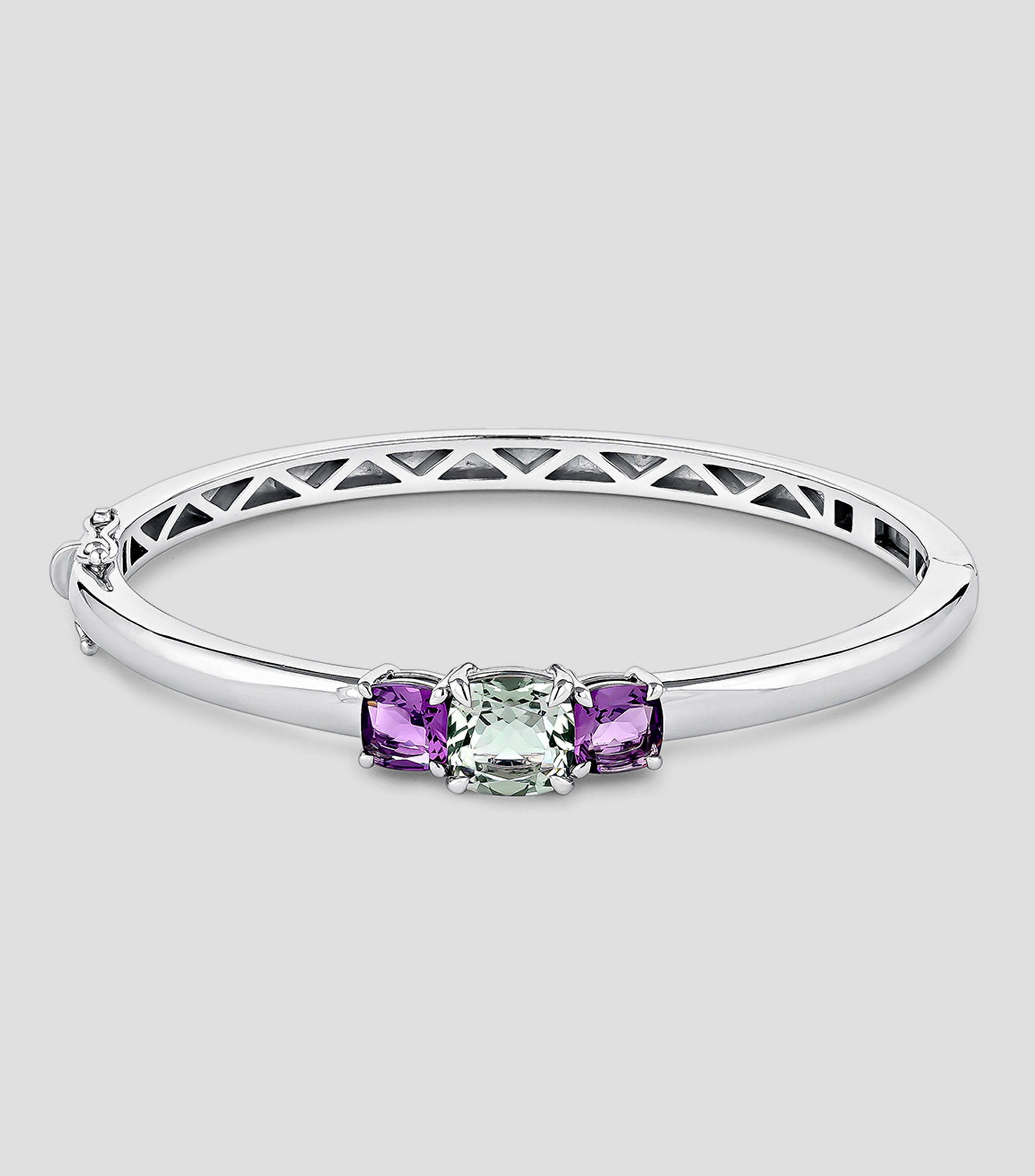 Pulsera en plata .925 amatista y topacio Mujer