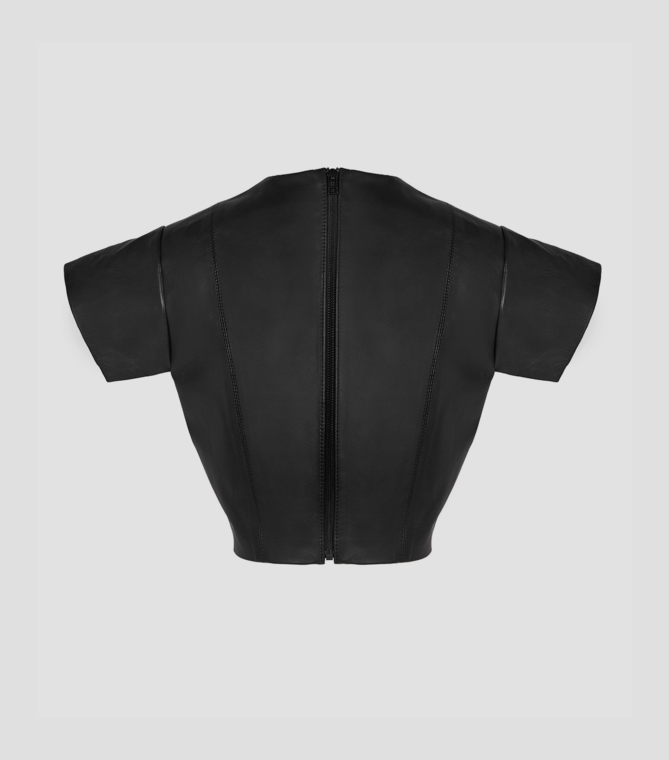 Blusa crop de manga corta Mujer
