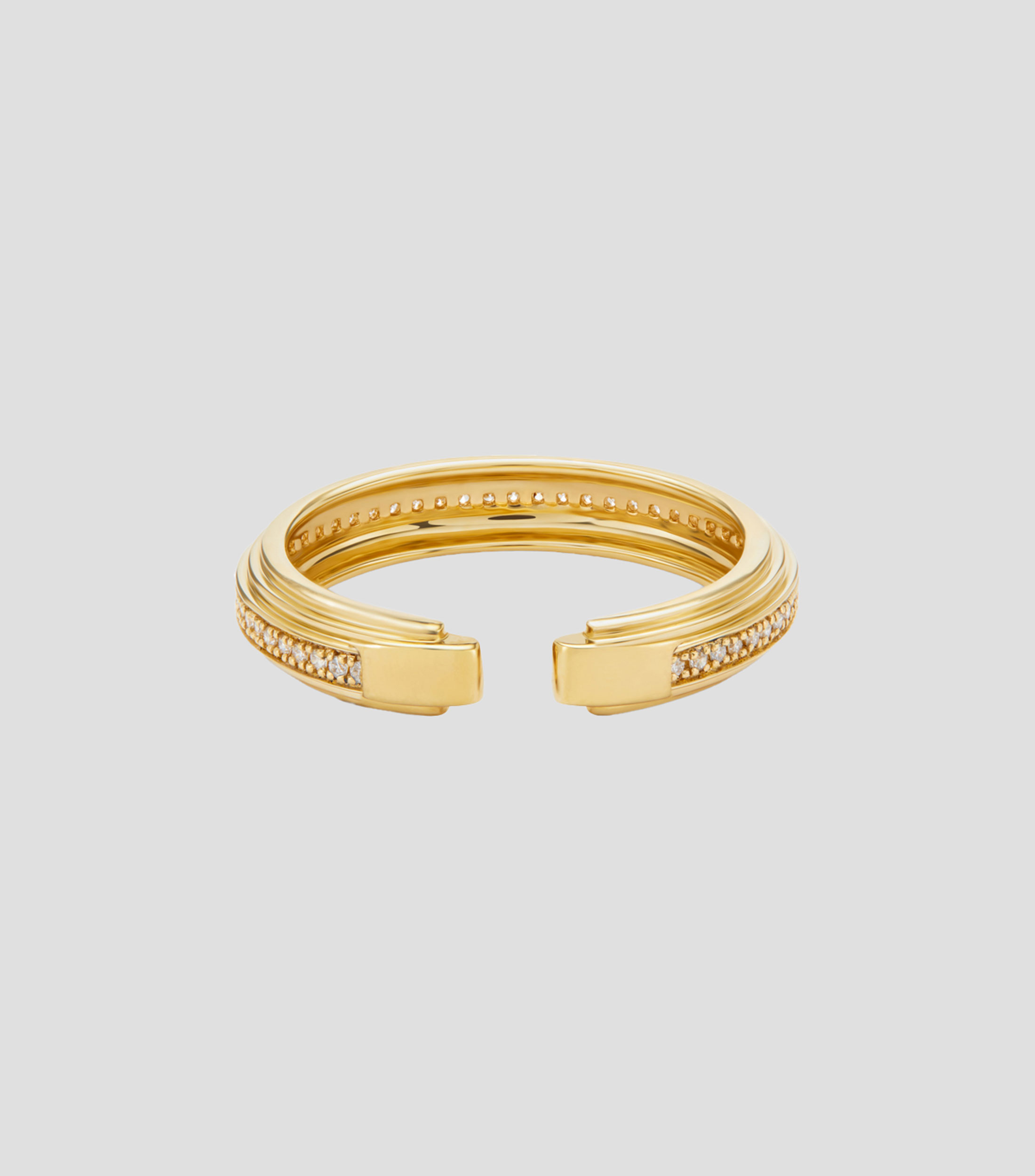Anillo en oro amarillo de 18 kilates Sota con diamantes Mujer