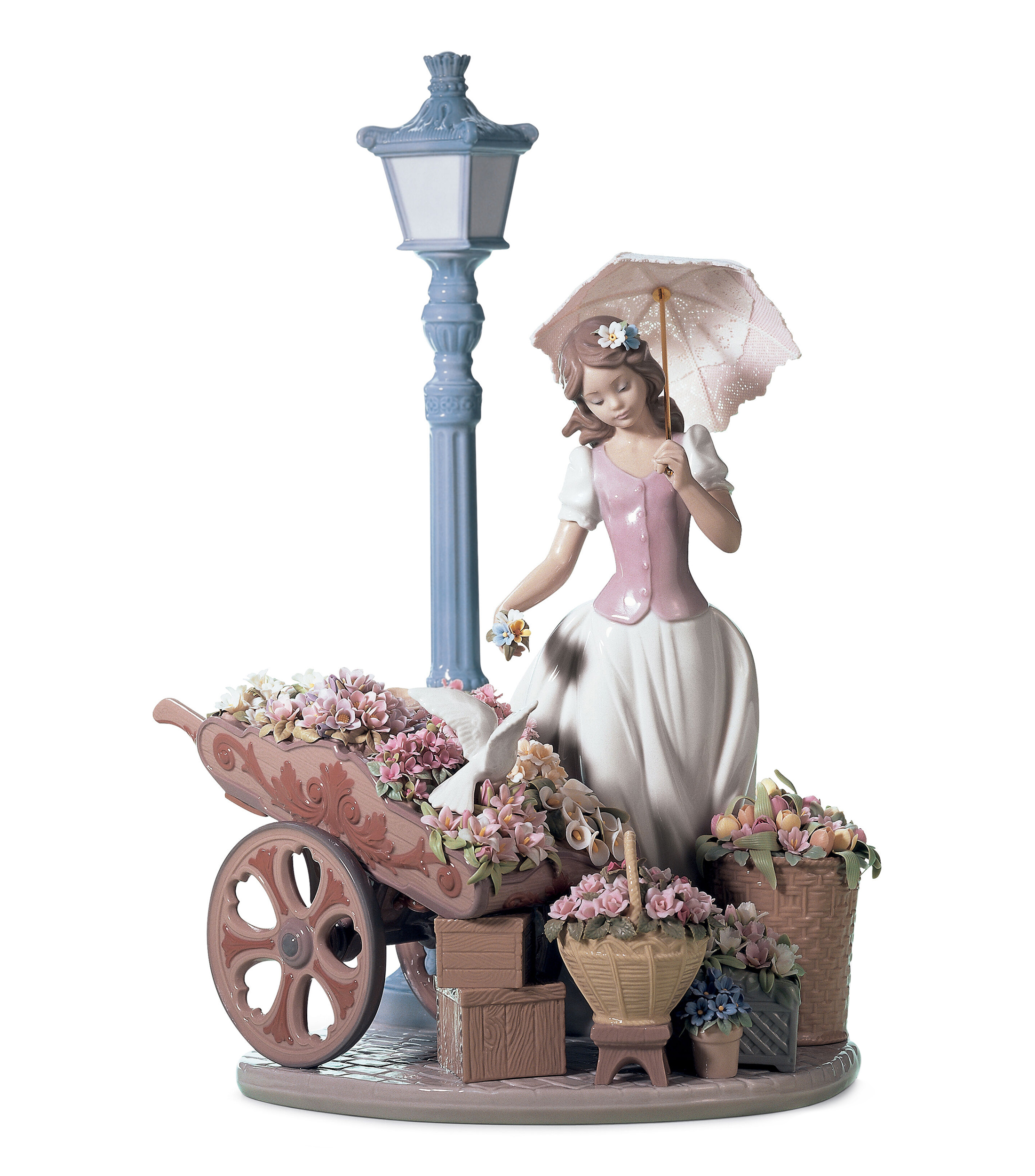 Escultura Flores en Primavera en porcelana