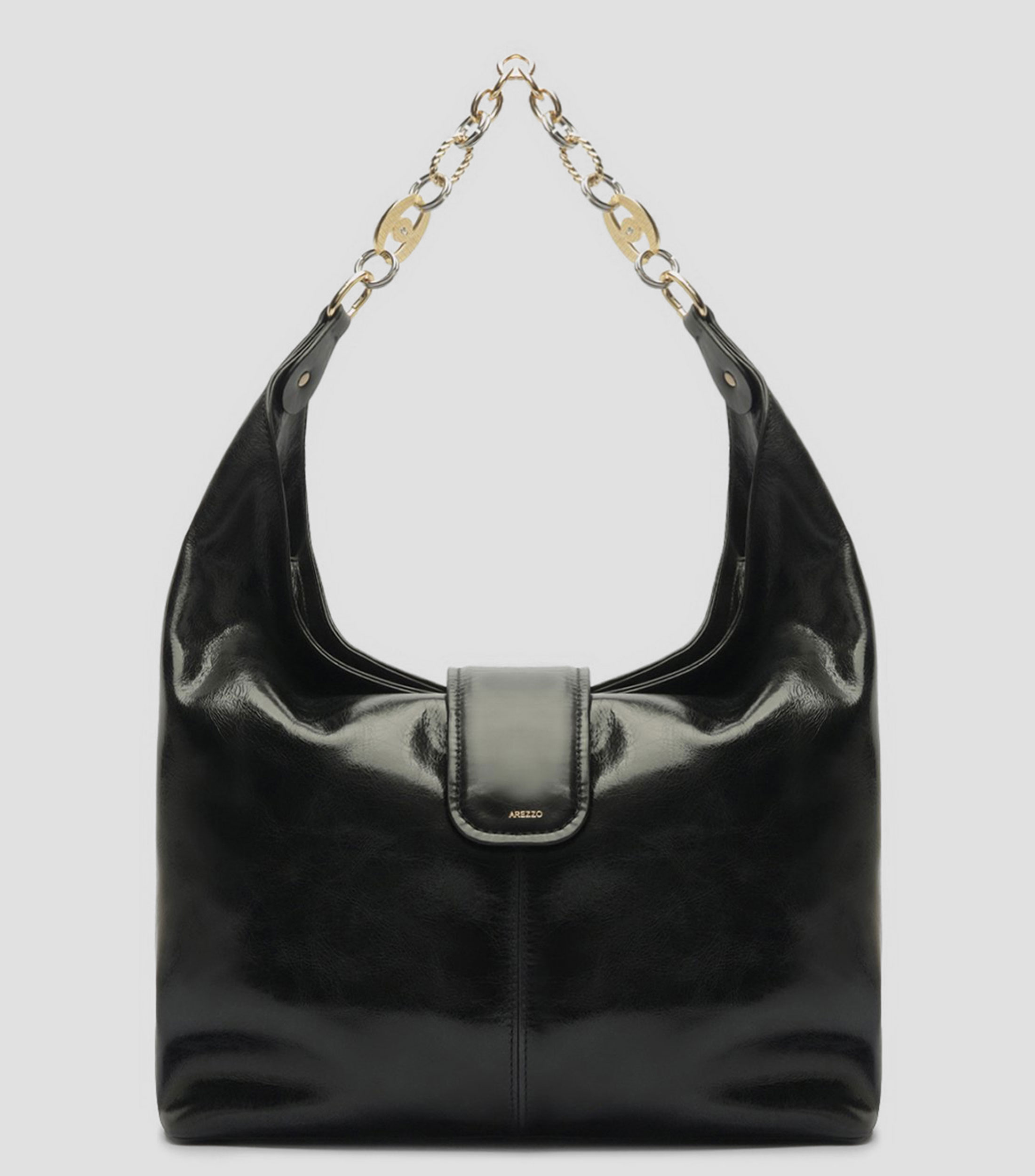 Bolsa Hobo en piel vacuna lisa Mujer
