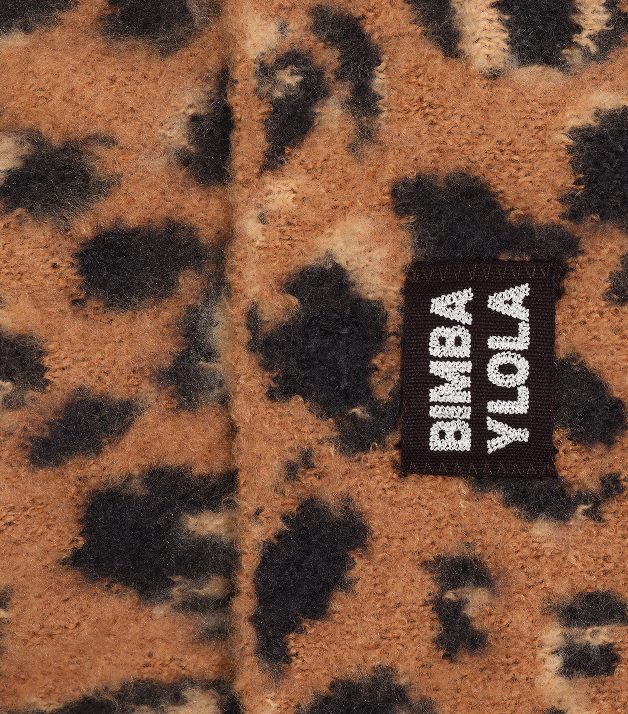 Gorro en tejido de punto leopardo Mujer