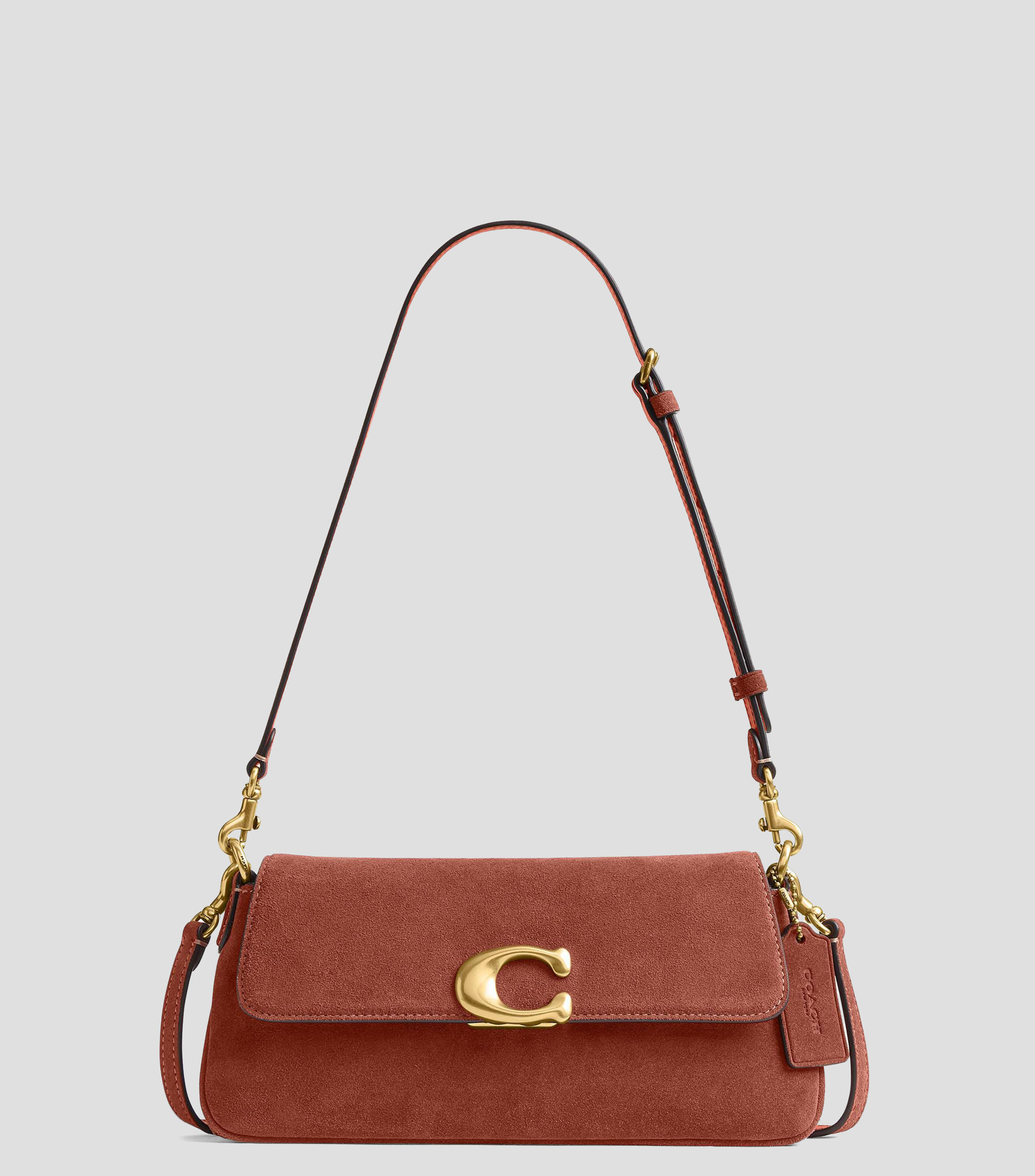 Bolsa Shoulder en suede Jet lisa Mujer