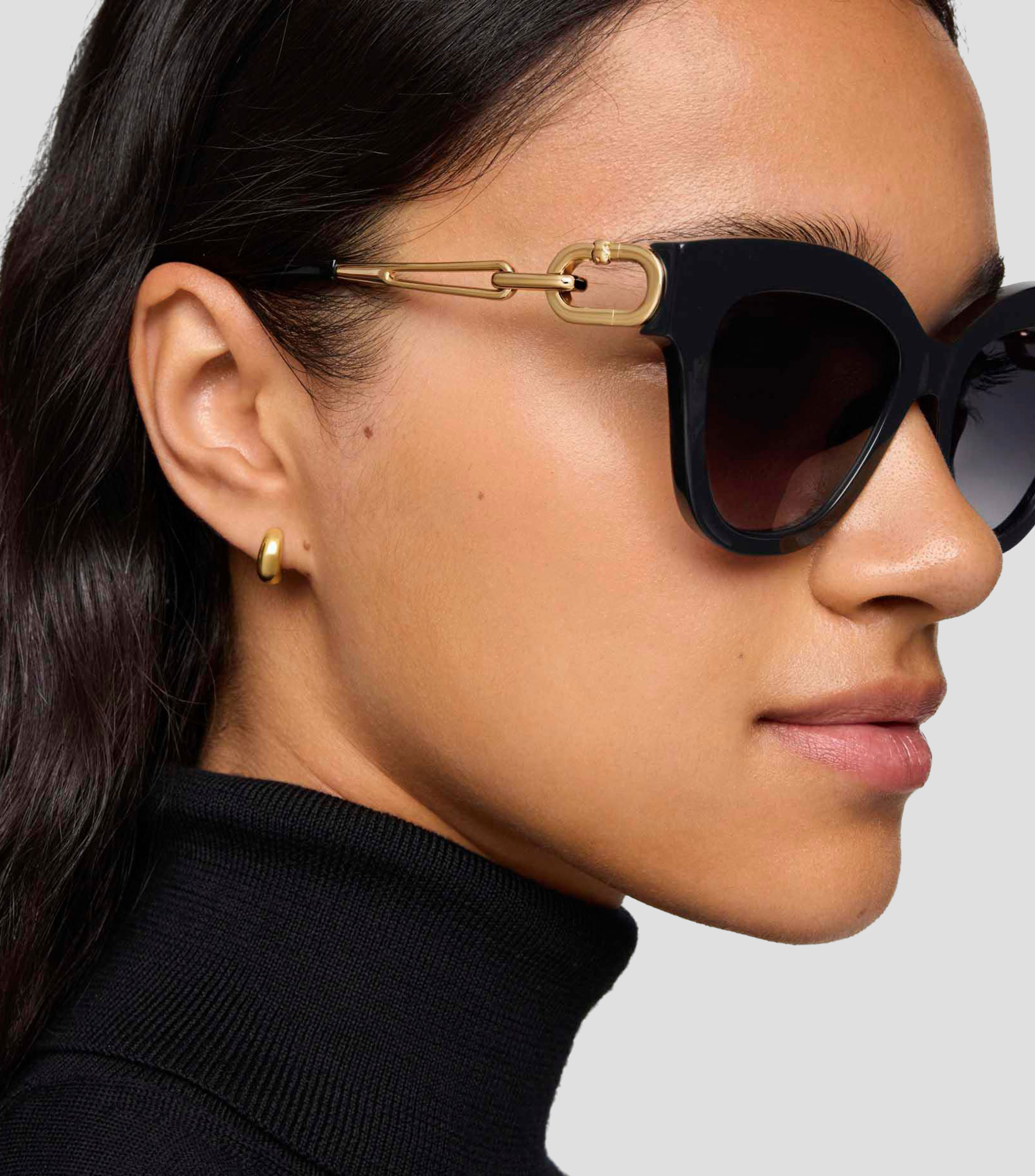 Lentes de sol mariposa Hold negros Mujer