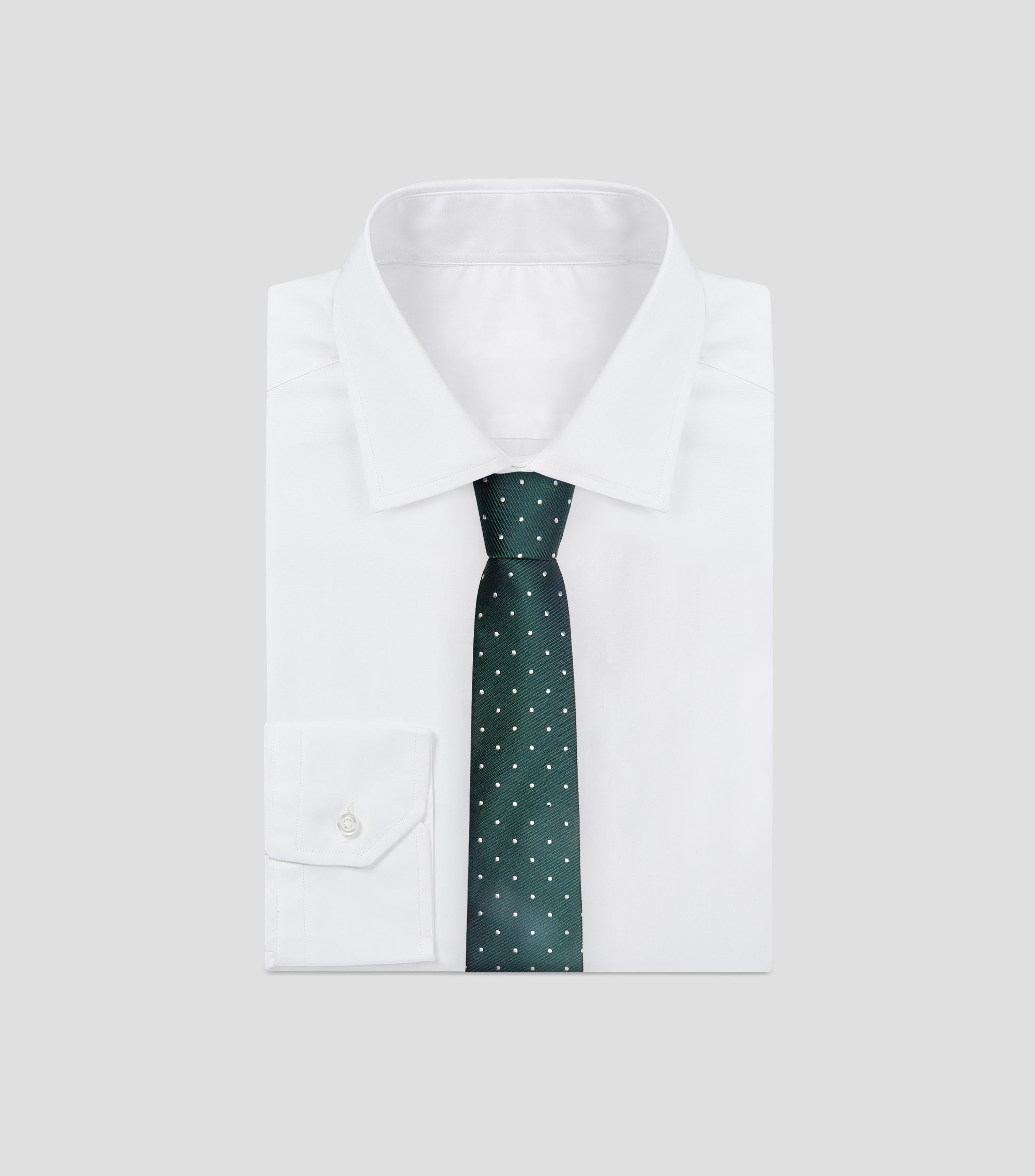 Corbata ancha de seda estampado con puntos