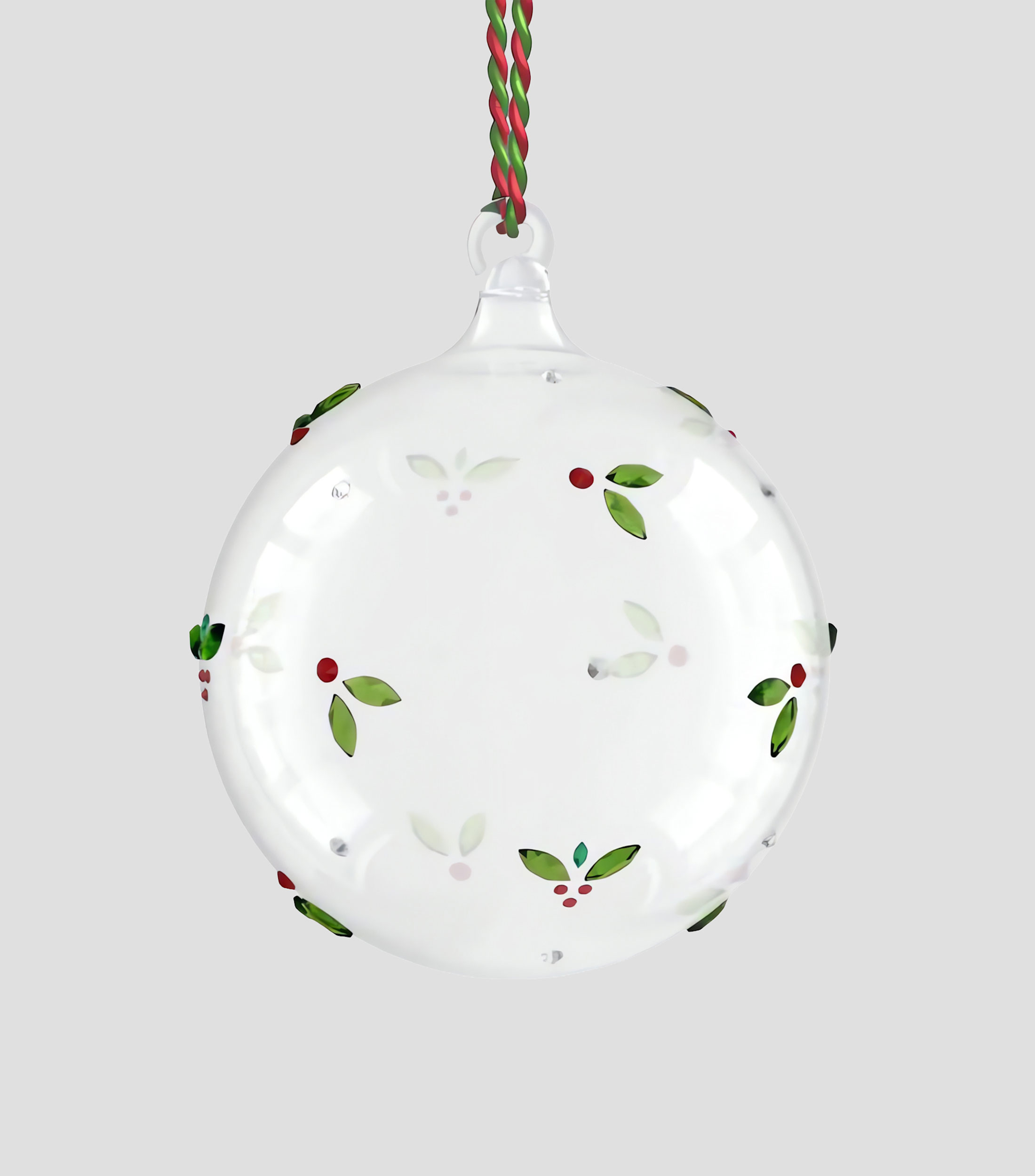 Esfera navideña Holiday Cheers Mistletoe en cristal