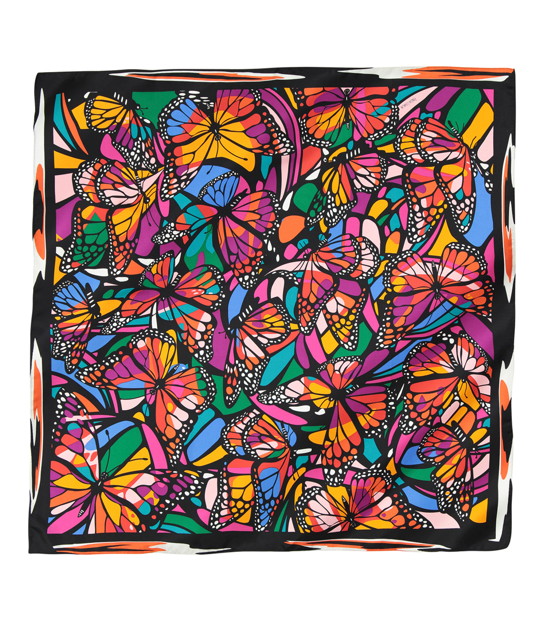 Mascada multicolor con mariposas Mujer