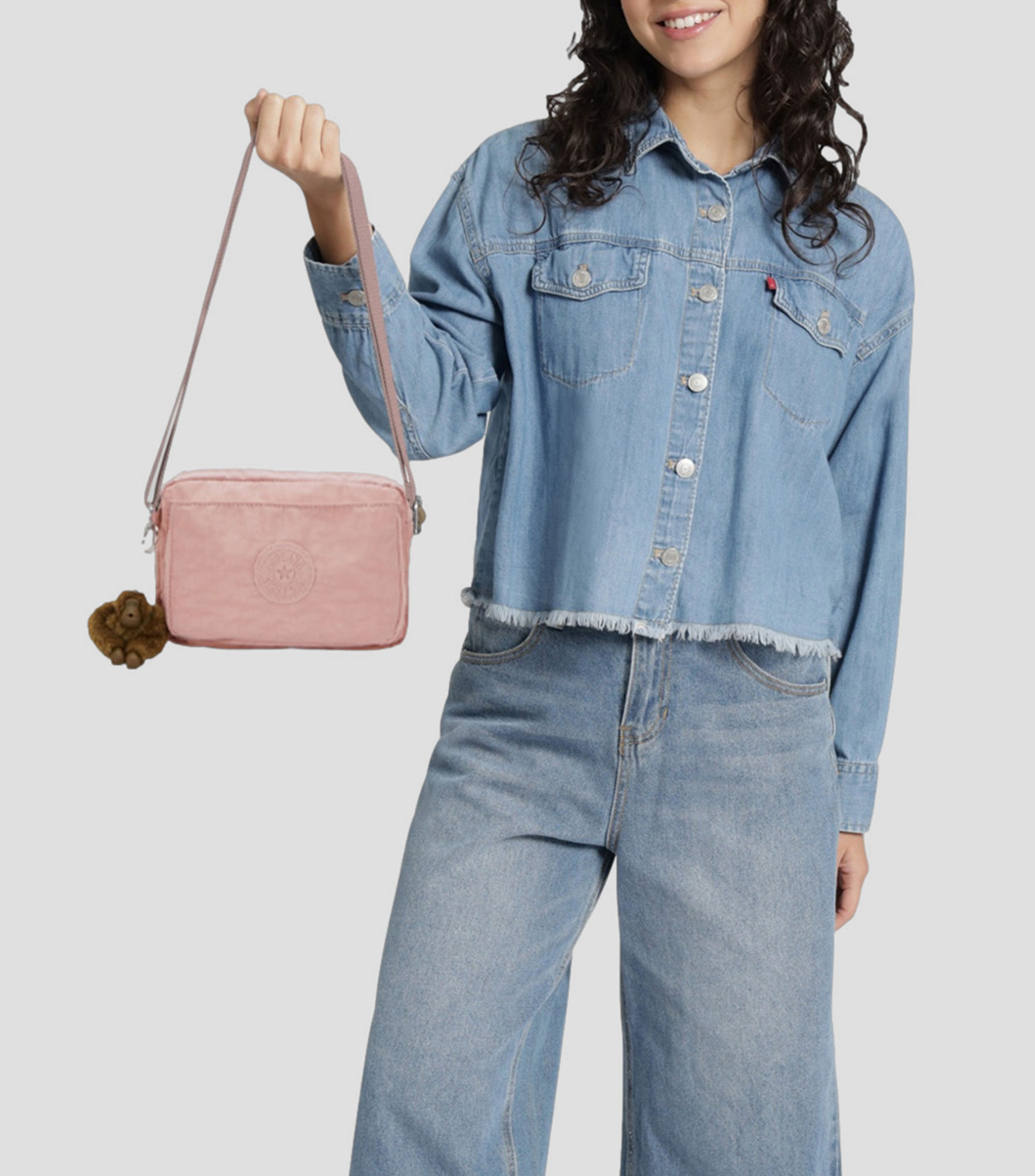 Bolsa crossbody rosa Abanu lisa Niña