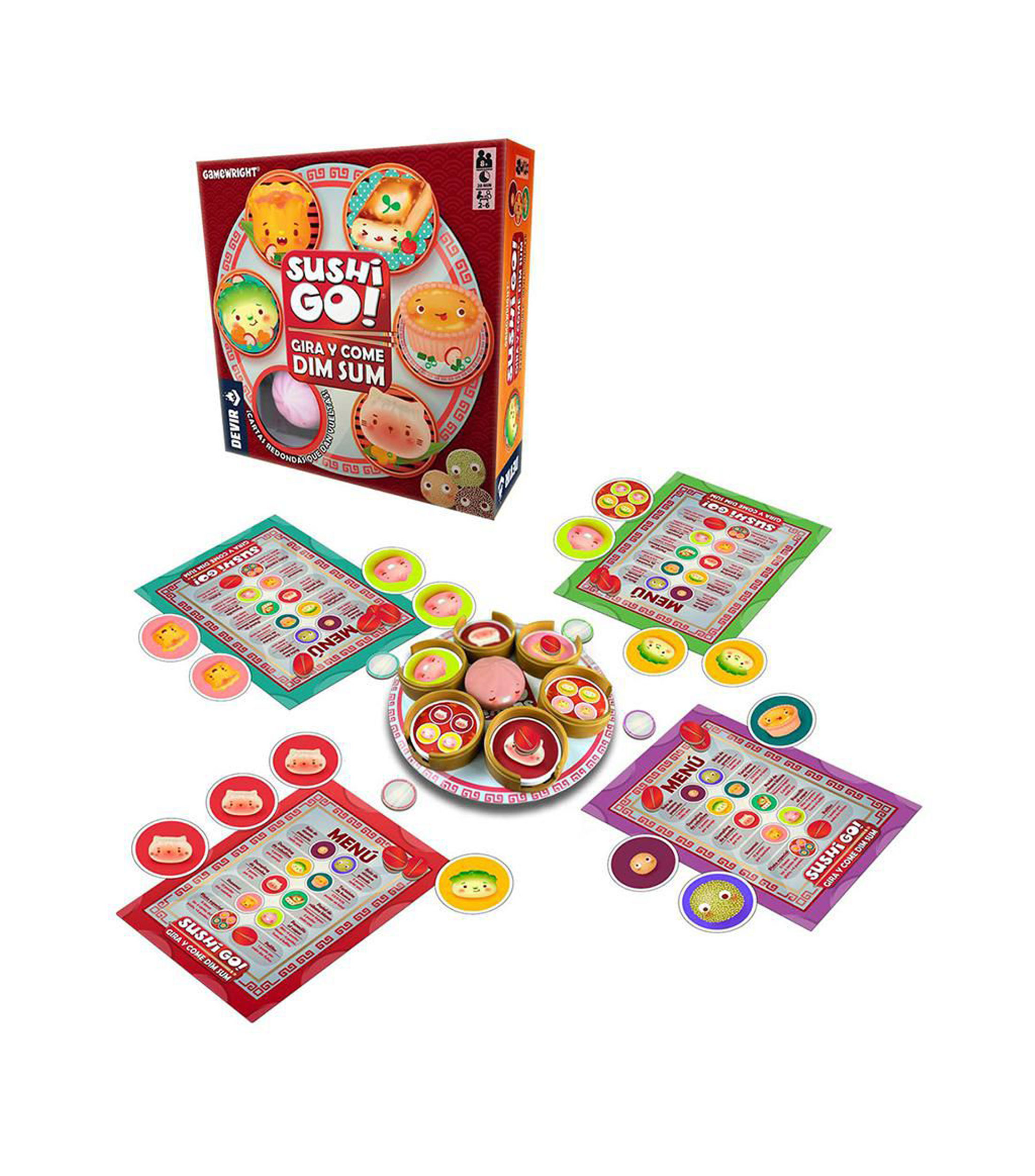 Juego de Mesa Sushi Go Gira y Come Dim Sum