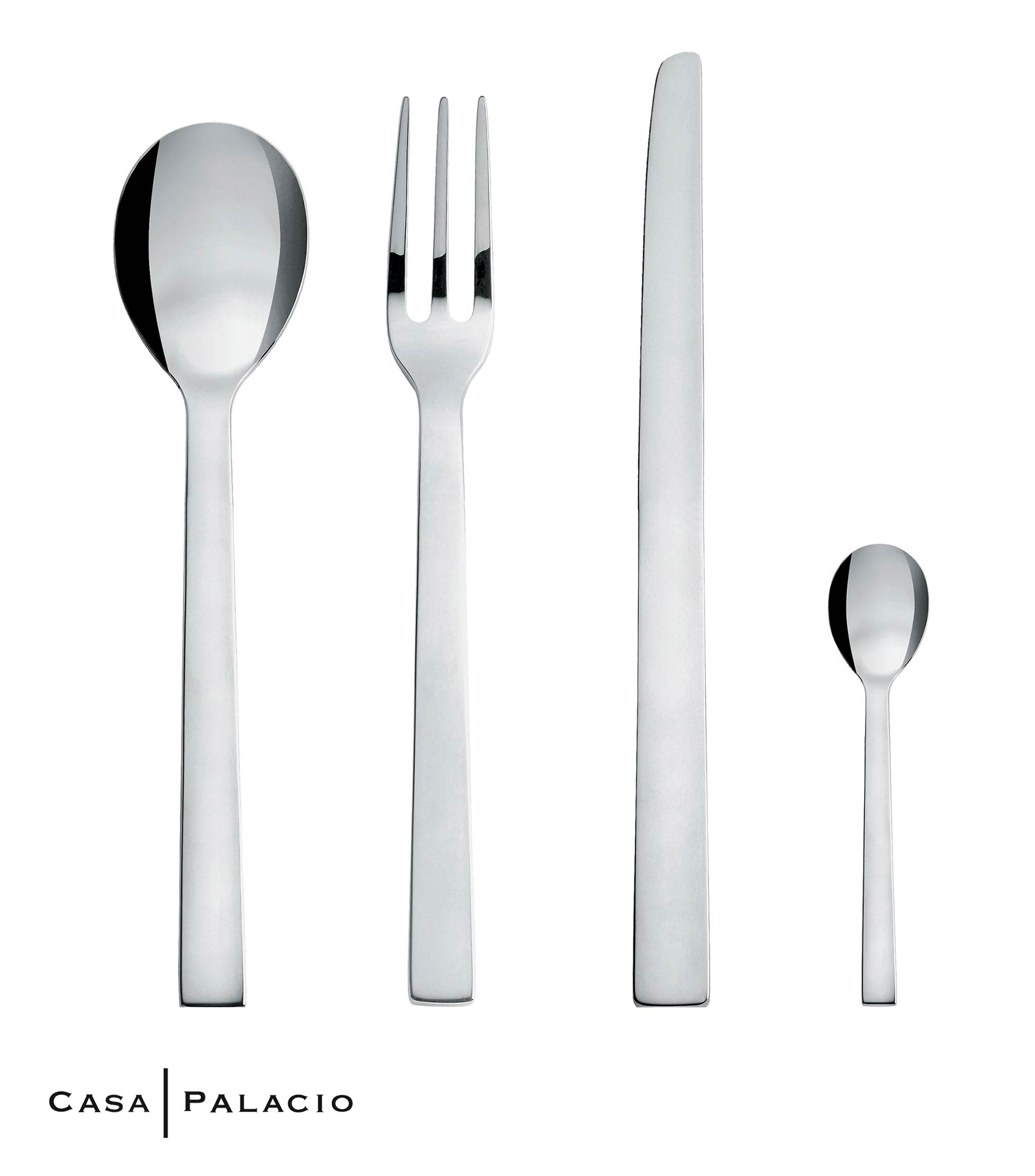 Set de cubiertos 24 piezas Santiago en Acero Inoxidable