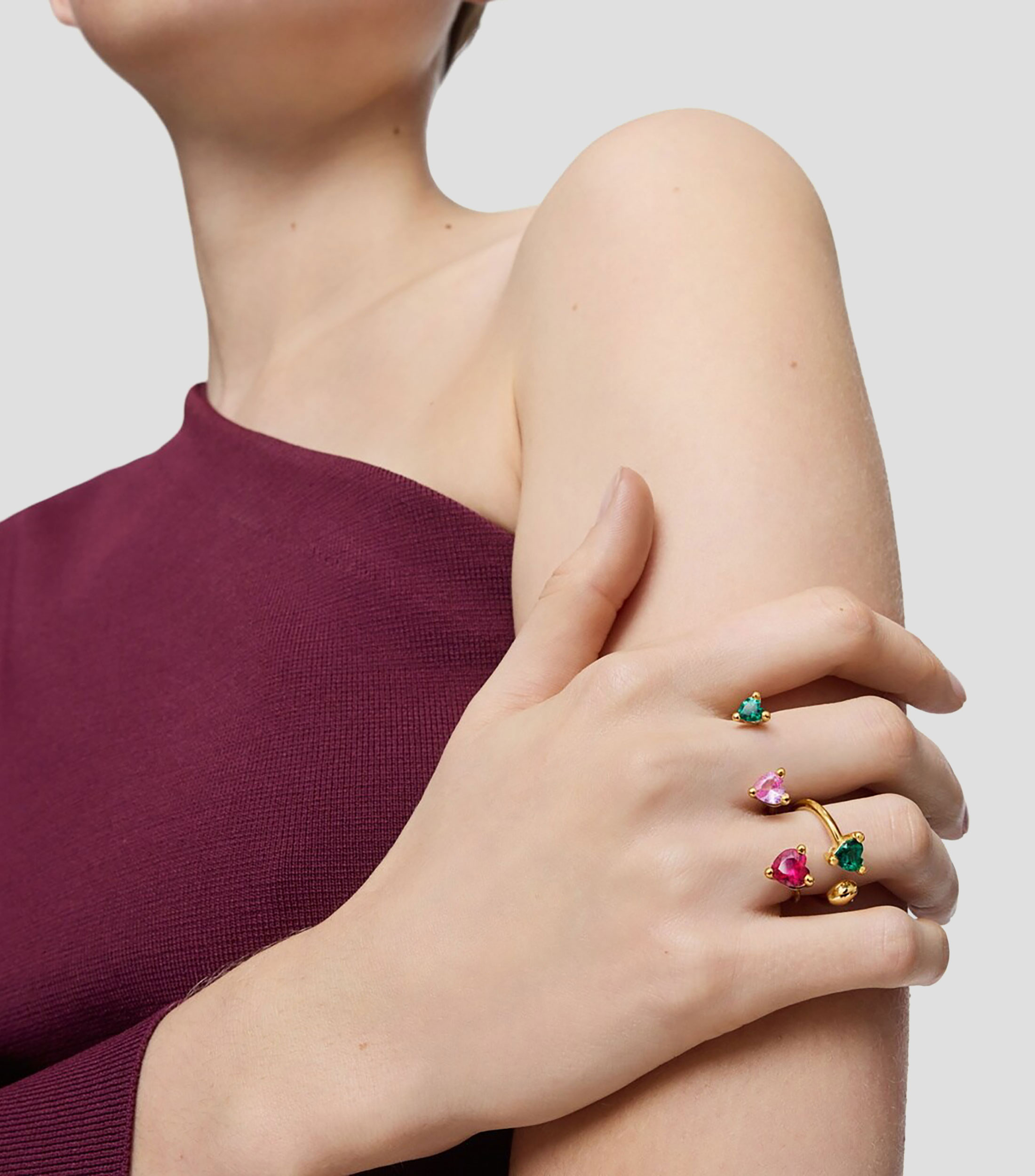 Anillo doble Tous Garden of Love en plata Mujer